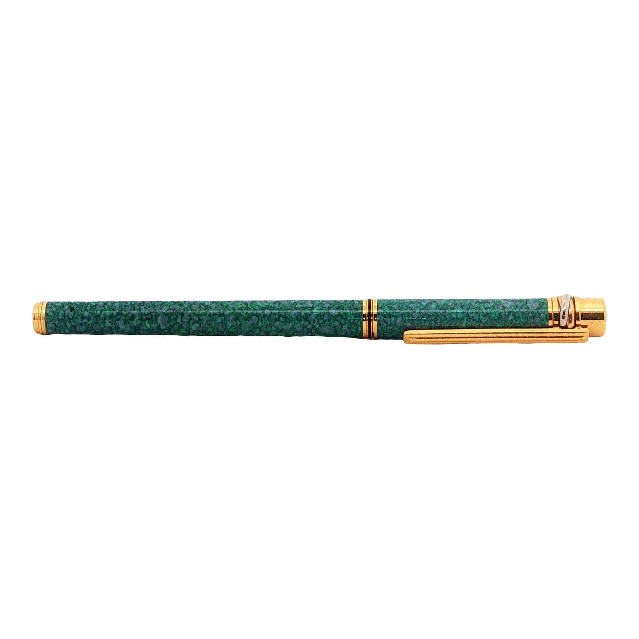 Vintage Cartier must Marble Green Lacquer Fountain Pen
