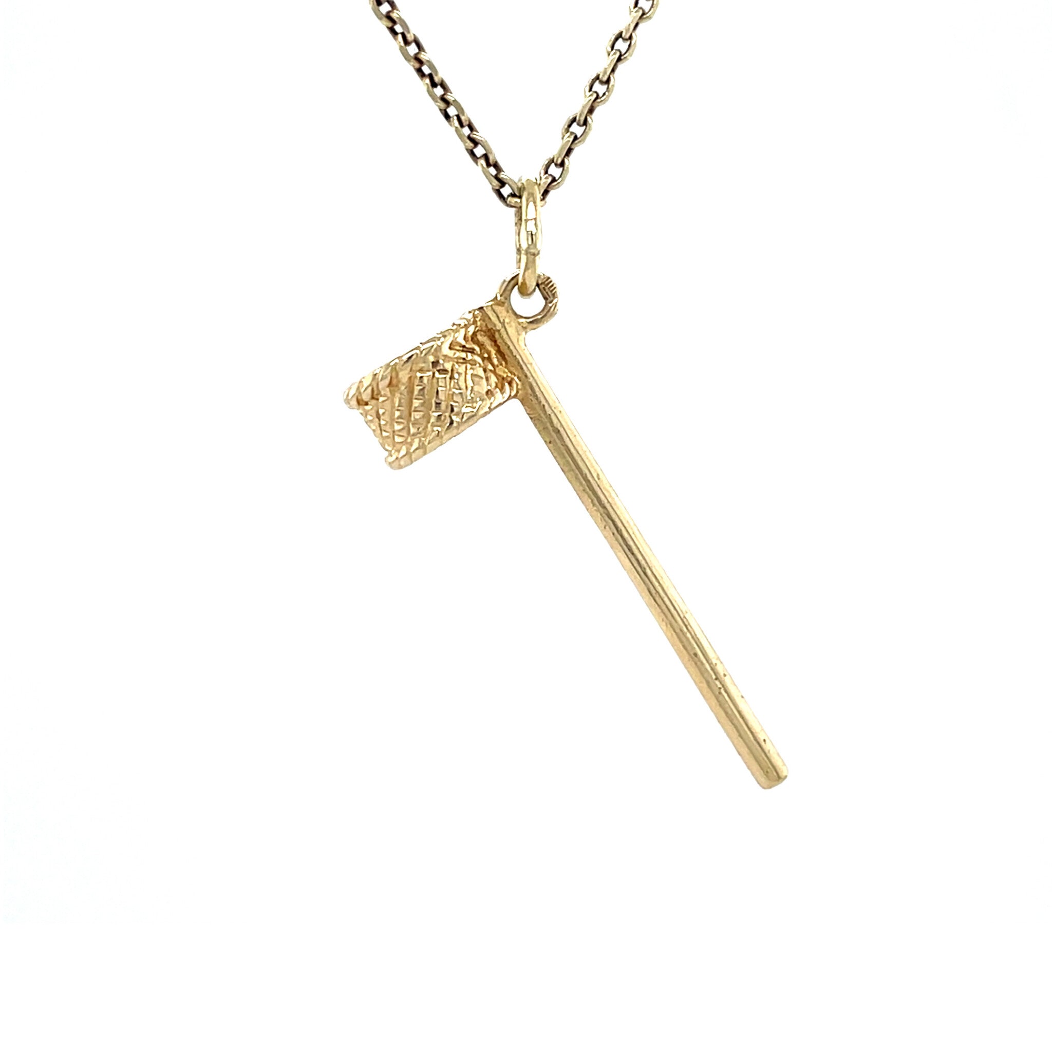 Gold vintage korfball post pendant 14 kt