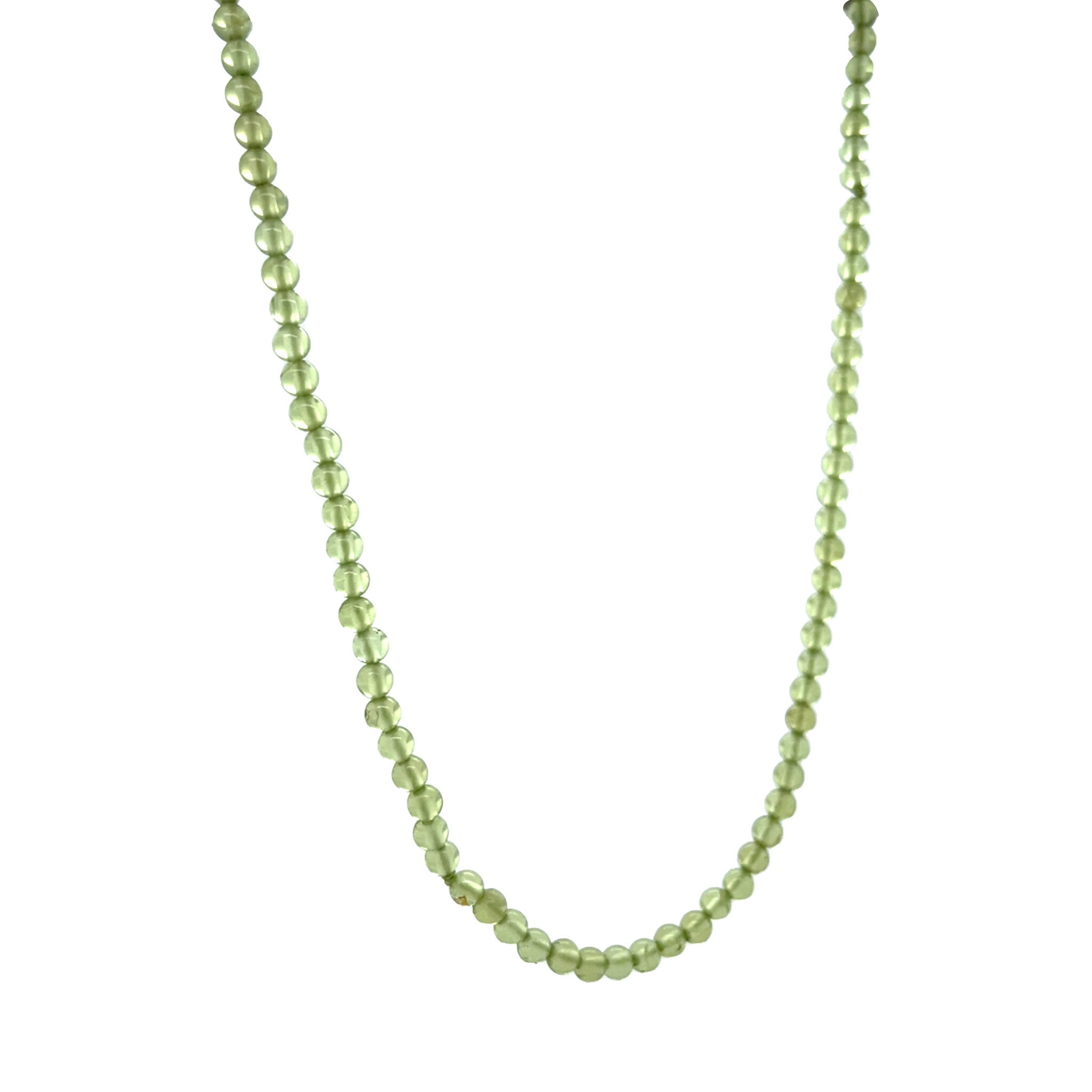 Vintage peridot necklace with gold clasp 18 kt
