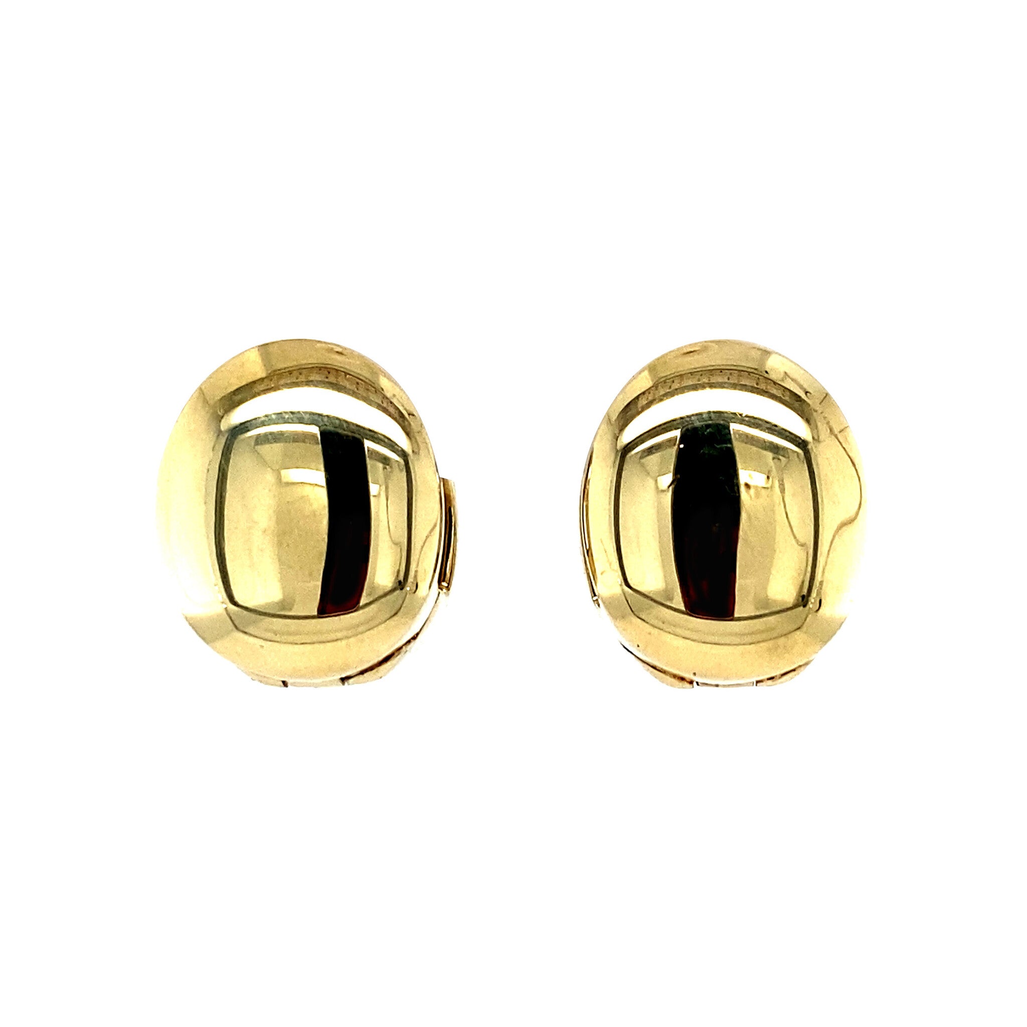 Gouden creolen met saffier 14 krt