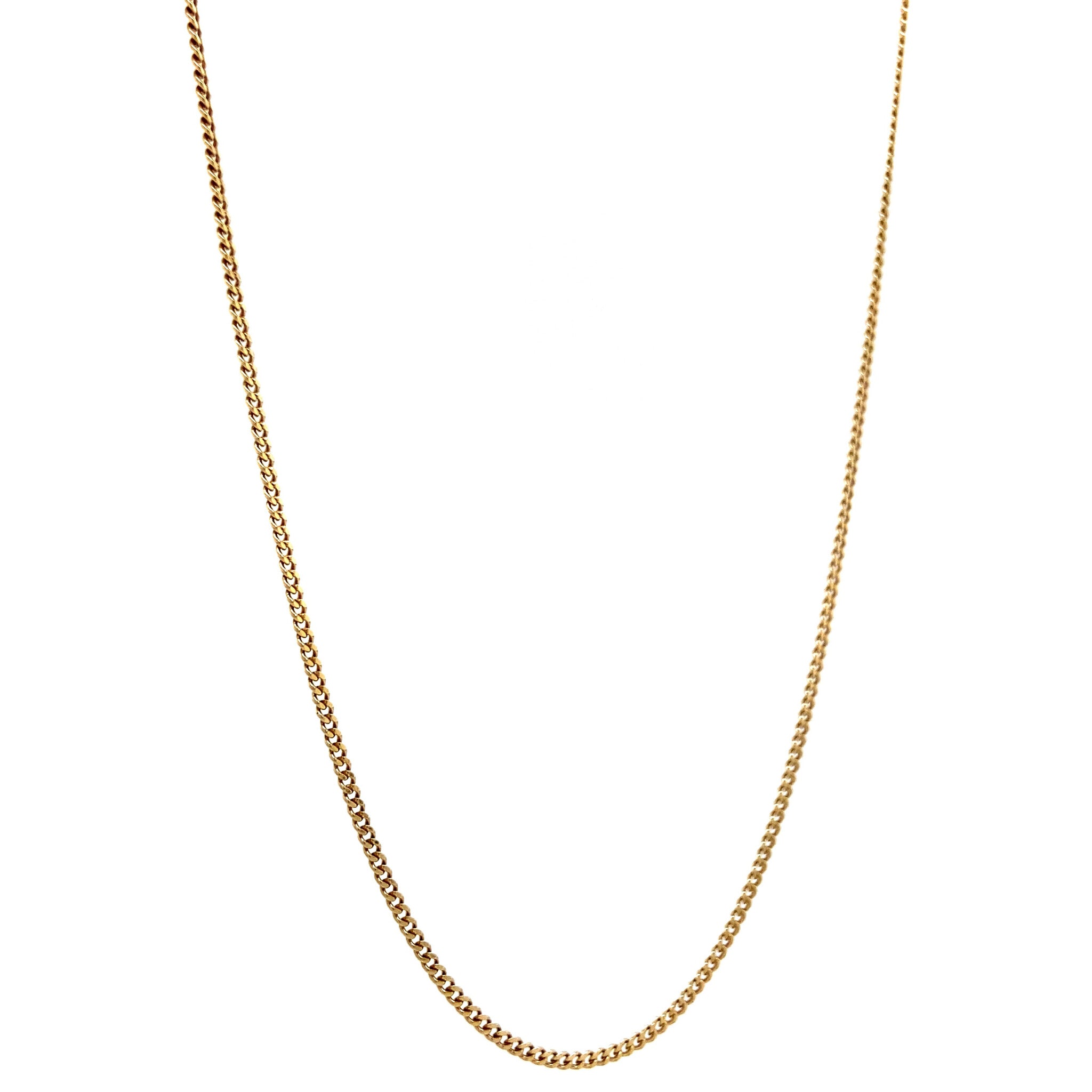 Gold gourmet chain necklace 53 cm 14 kt