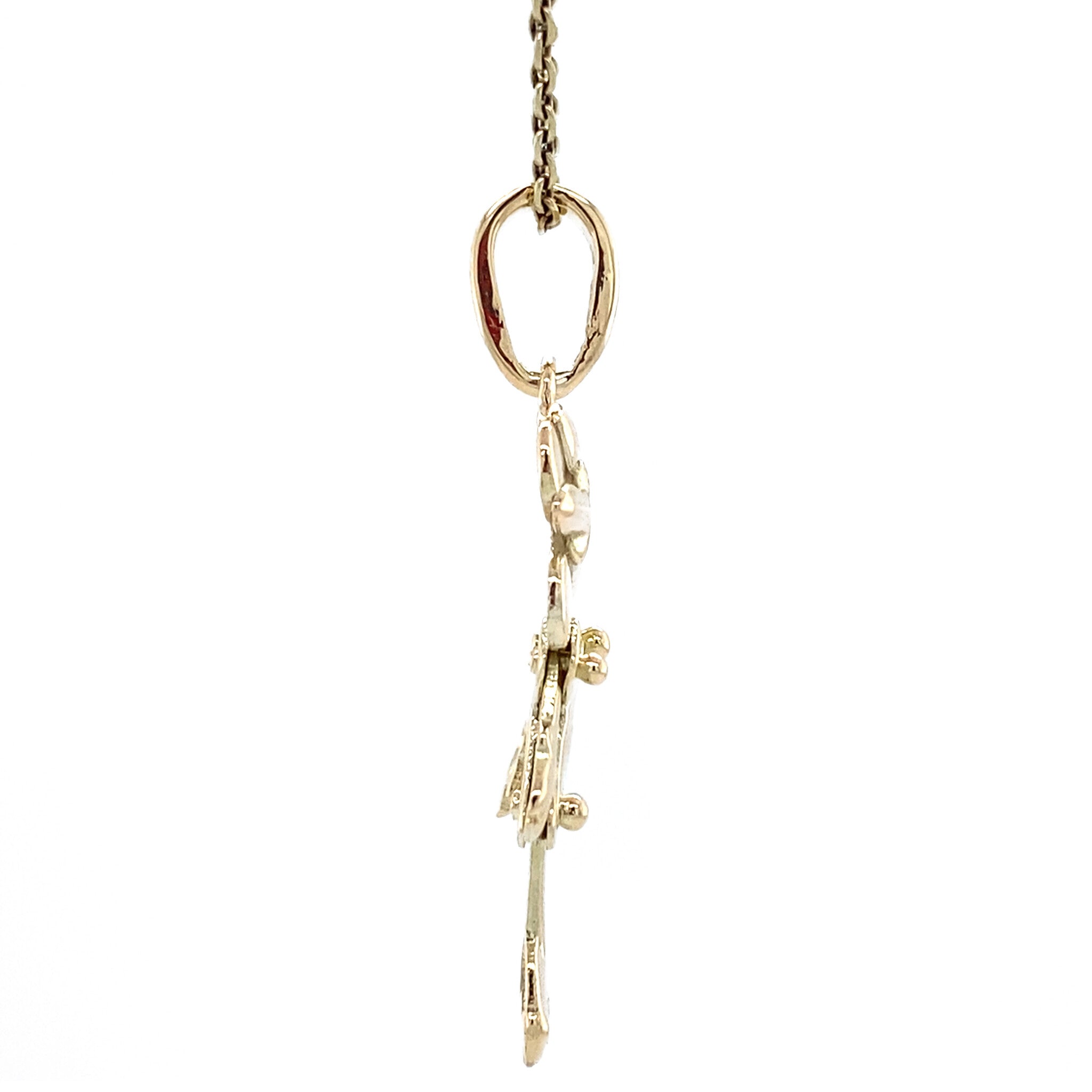 Gouden vintage Minnie Mouse hanger 14 krt