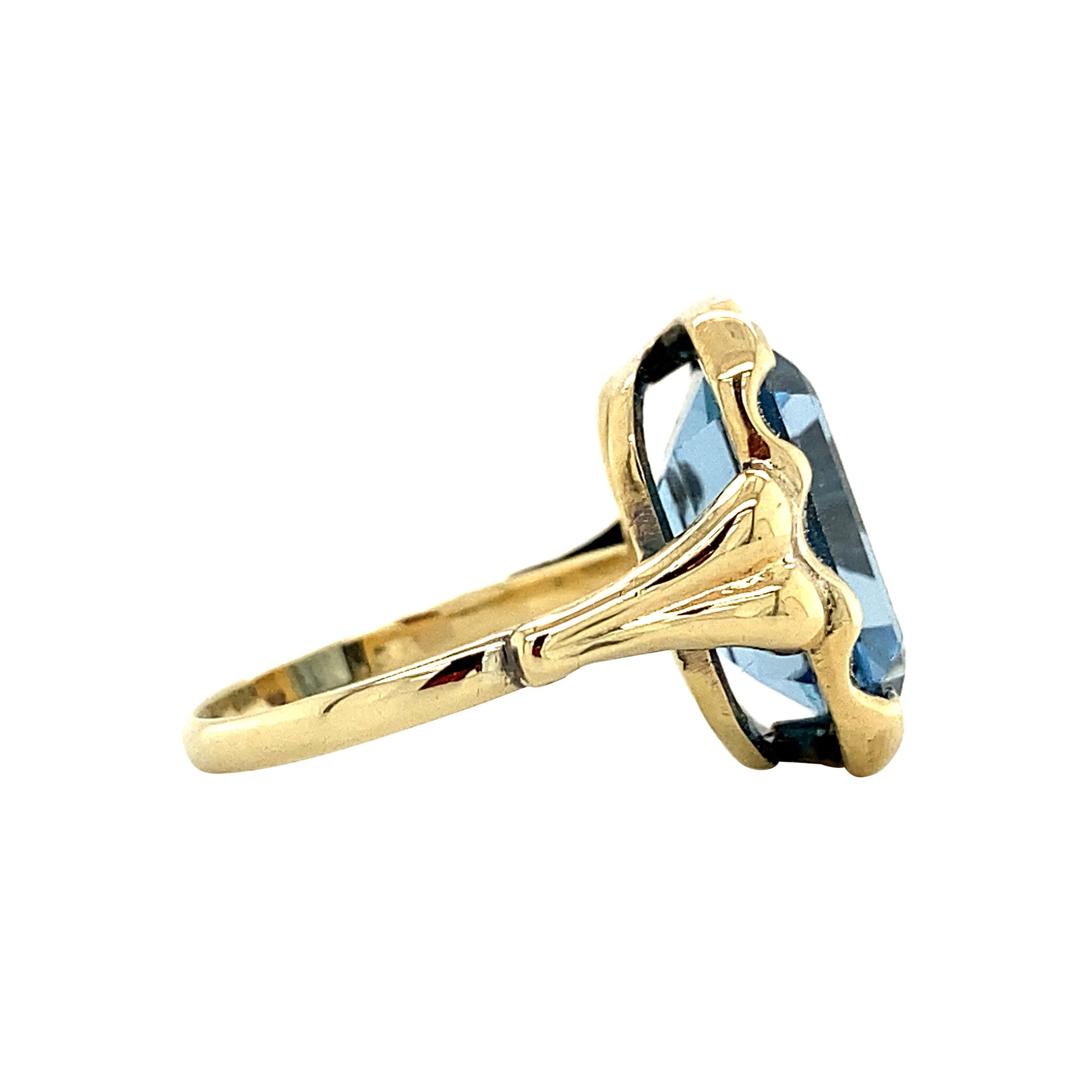 Gouden ring met spinel 14 krt