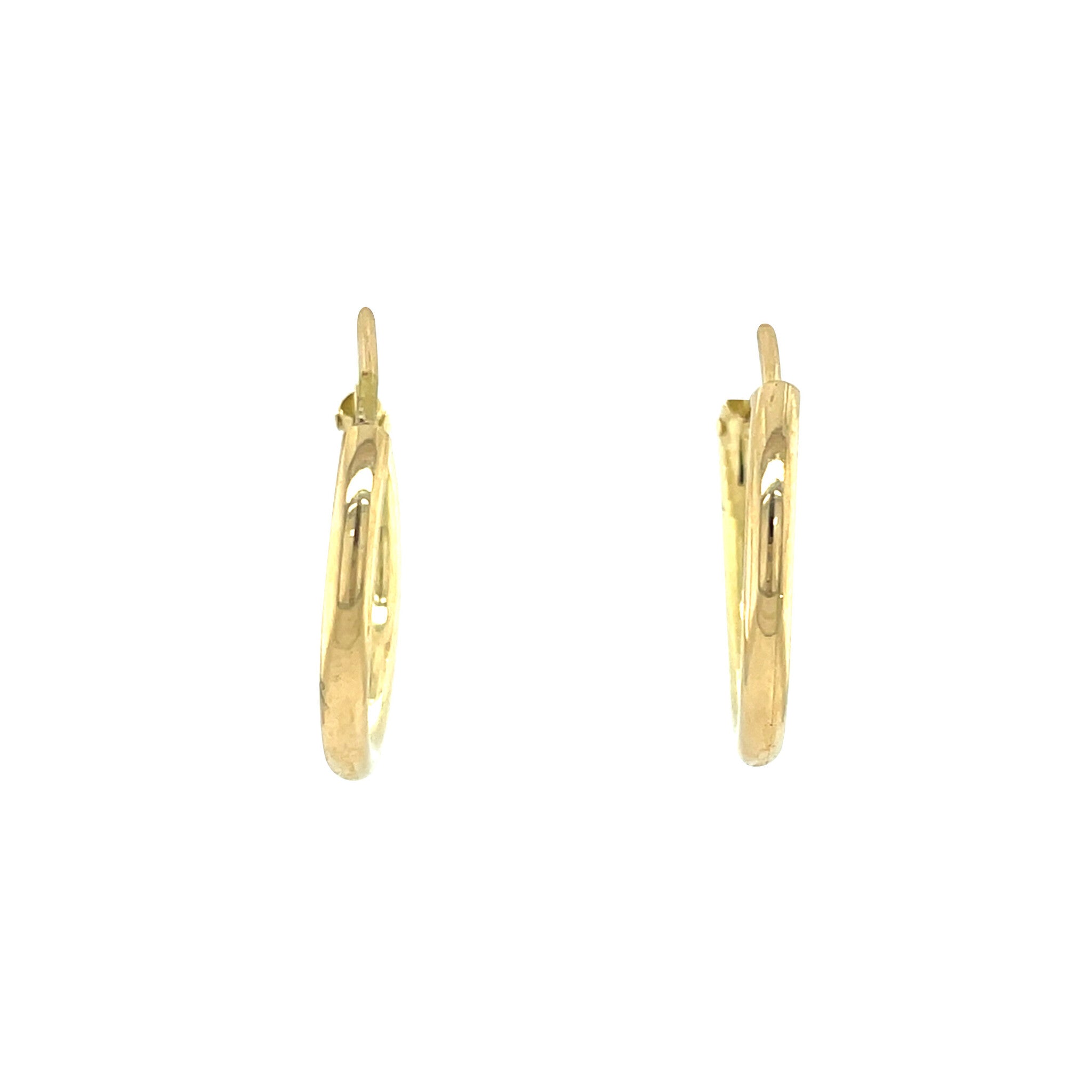 Vintage smooth 18 kt gold hoop earrings