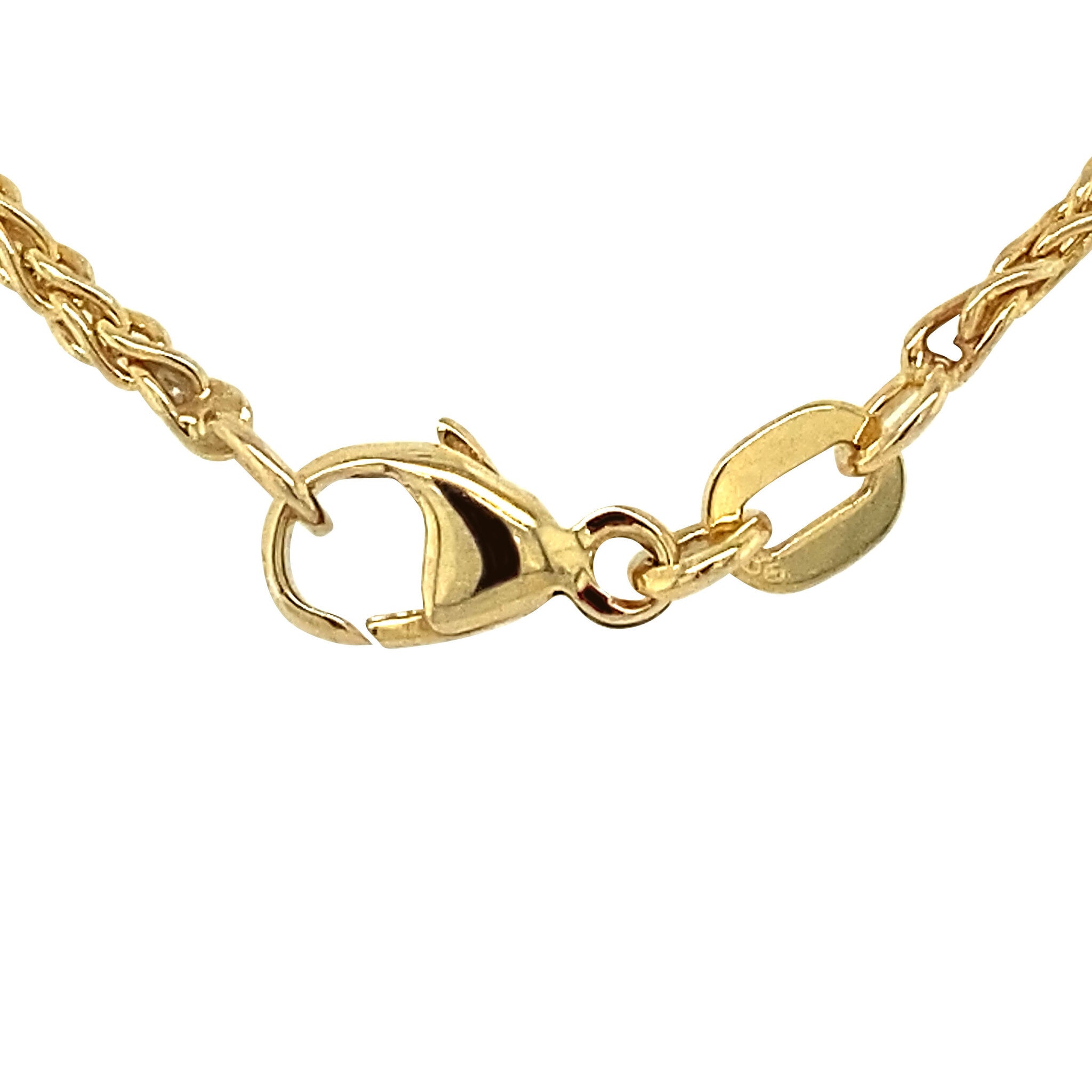 14 kt gold foxtail necklace