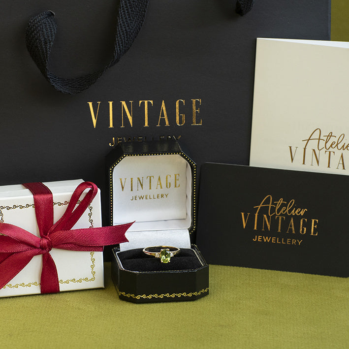 Grace ring 14 krt - Lime