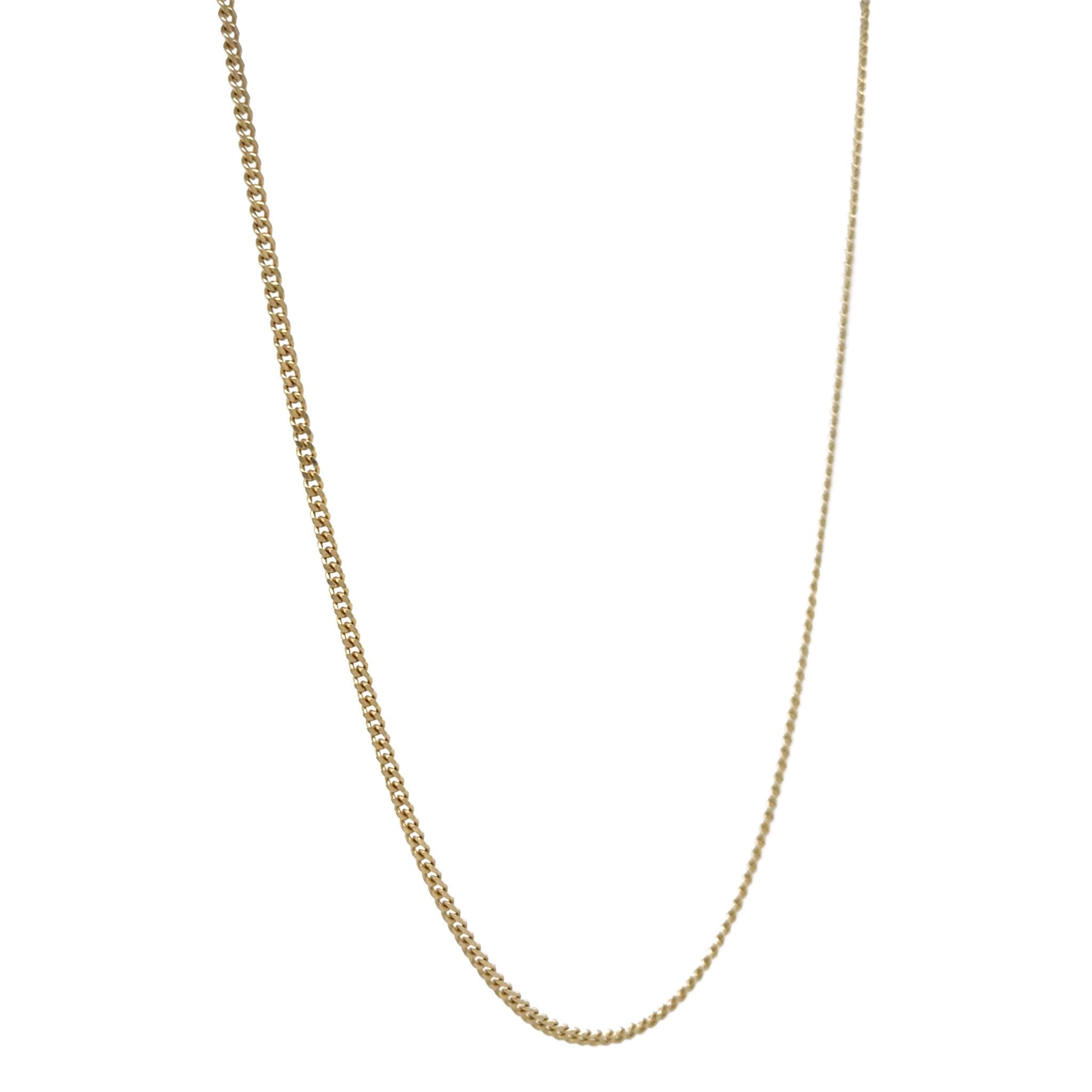 Vintage gold gourmet long necklace, 14 kt