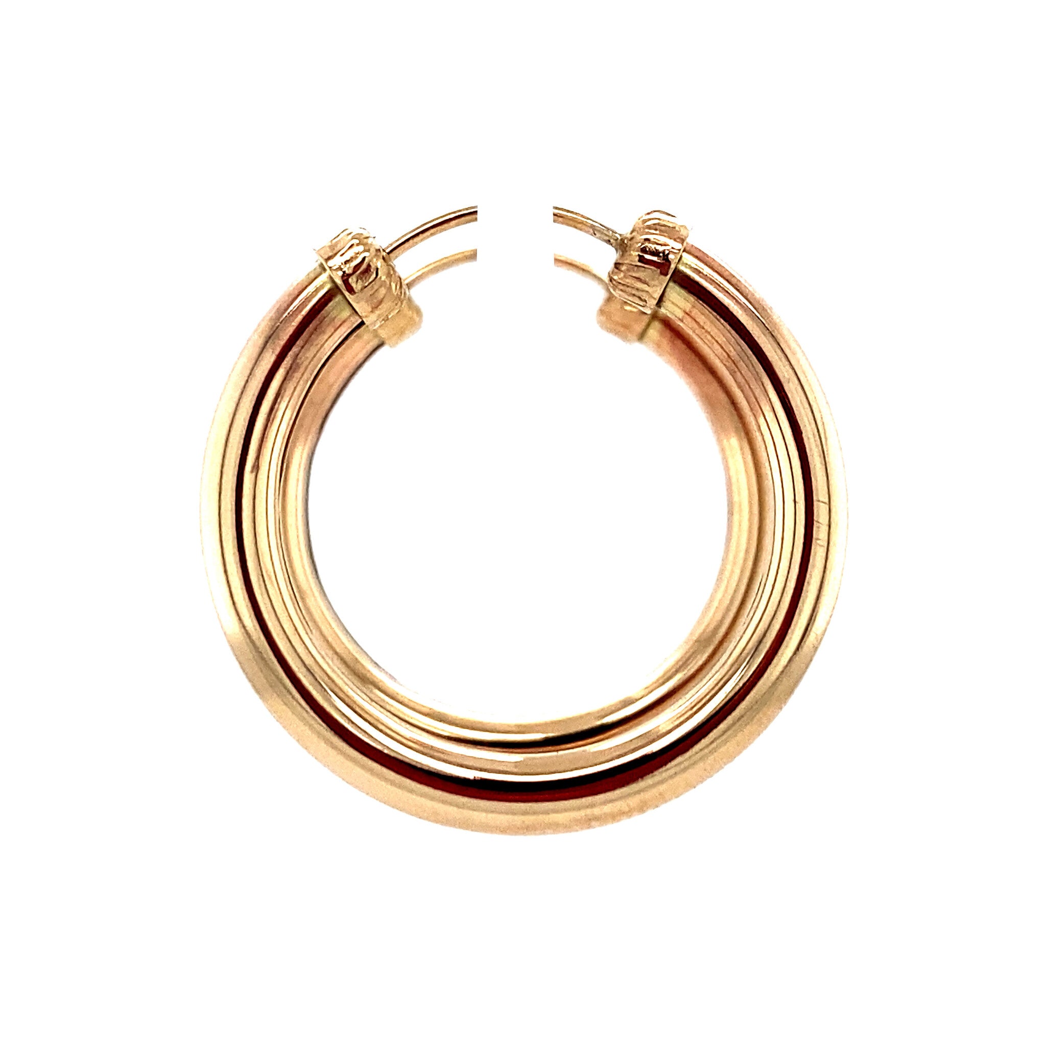 Smooth hoop earrings 9 ct