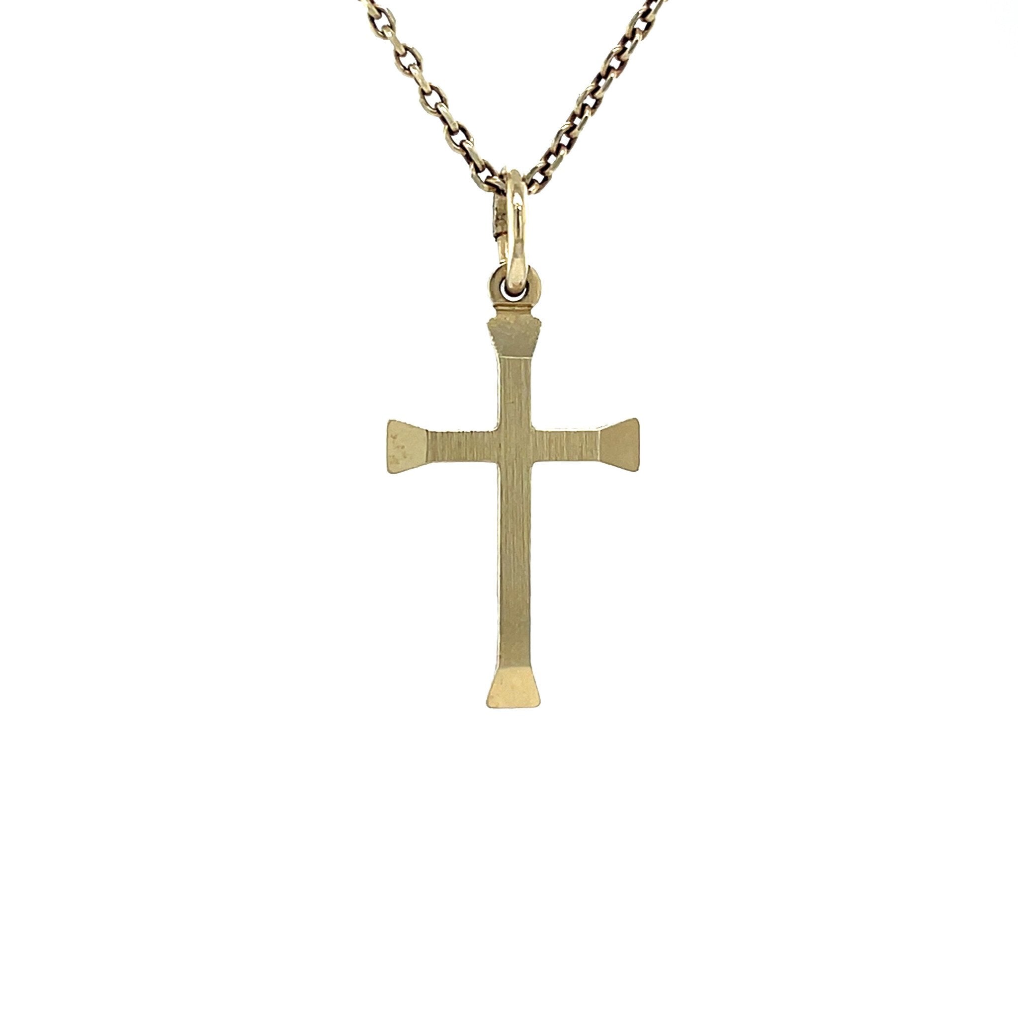 Vintage gold cross pendant, 14 kt