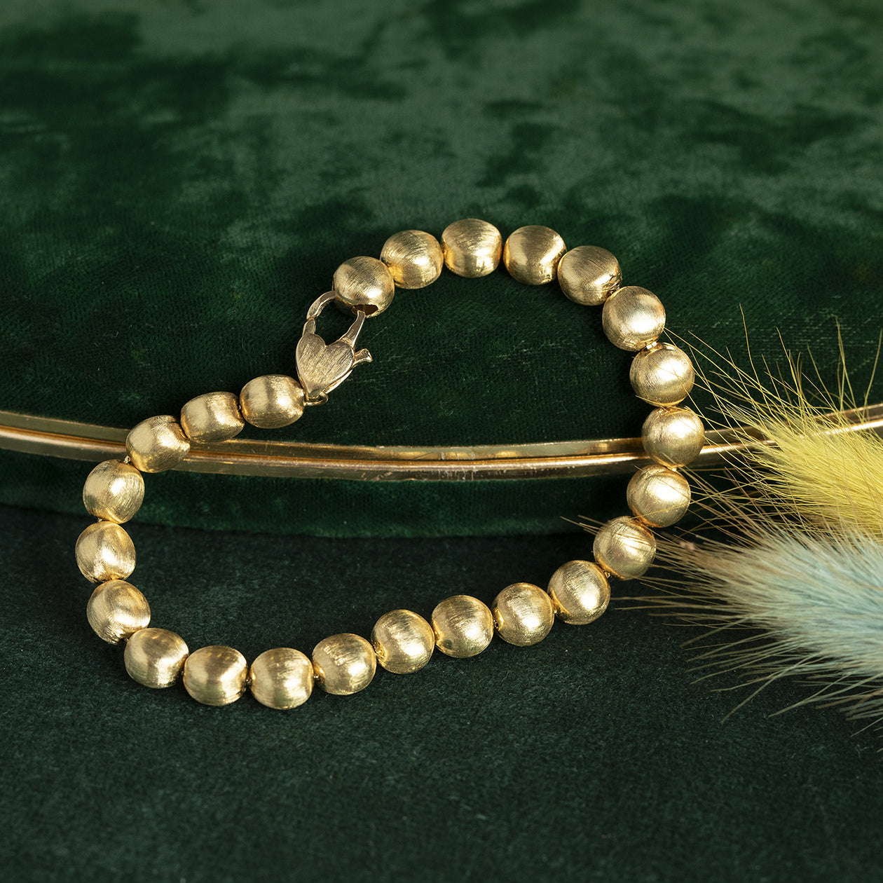 Vintage gouden fantasie armband 18 krt