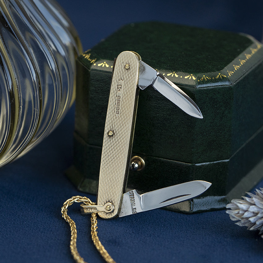 Vintage zakmes hanger 9 kt