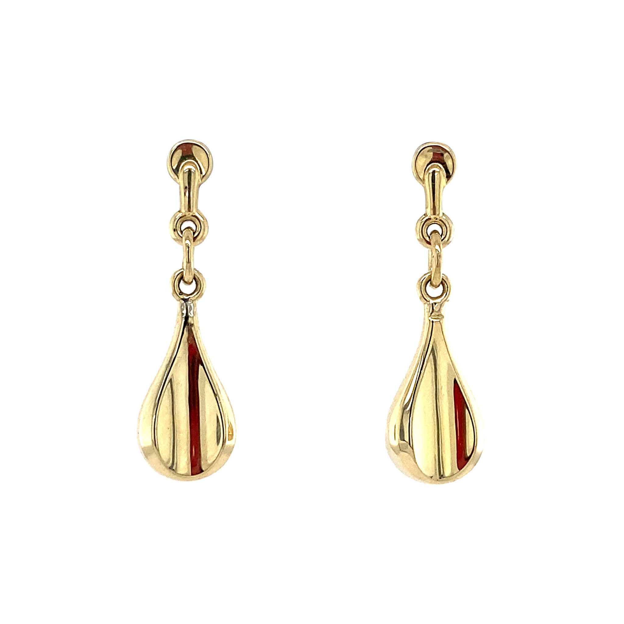 14 kt gold fantasy dangle earrings