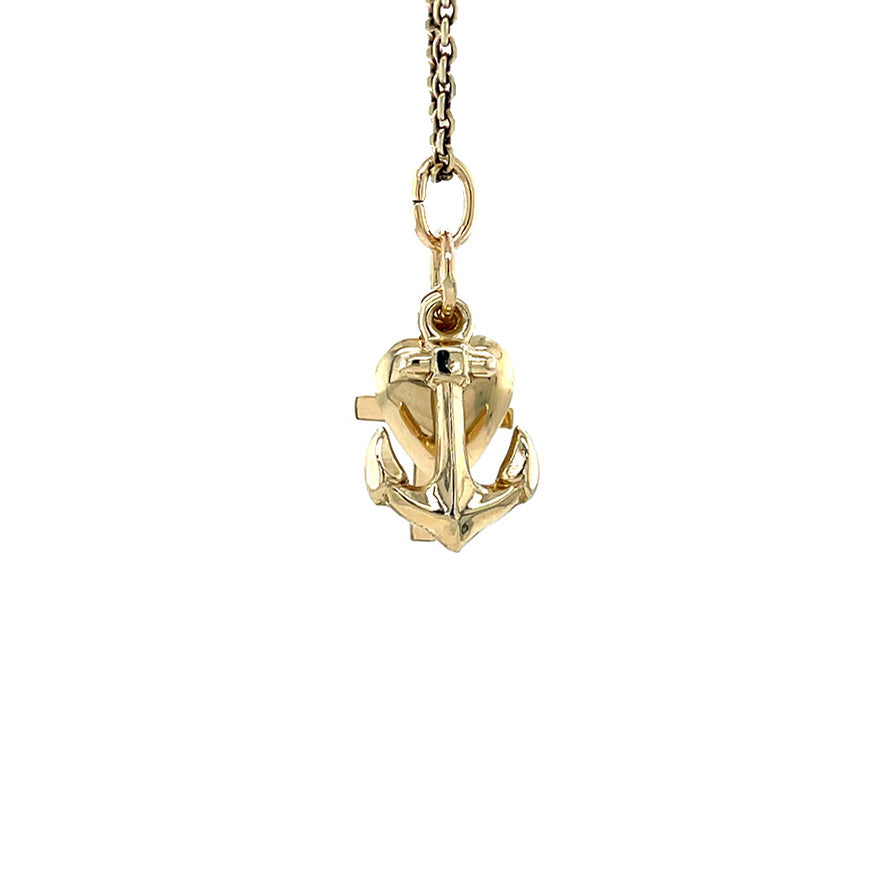 Vintage gold "Faith, Hope and Love" pendant, 14 kt