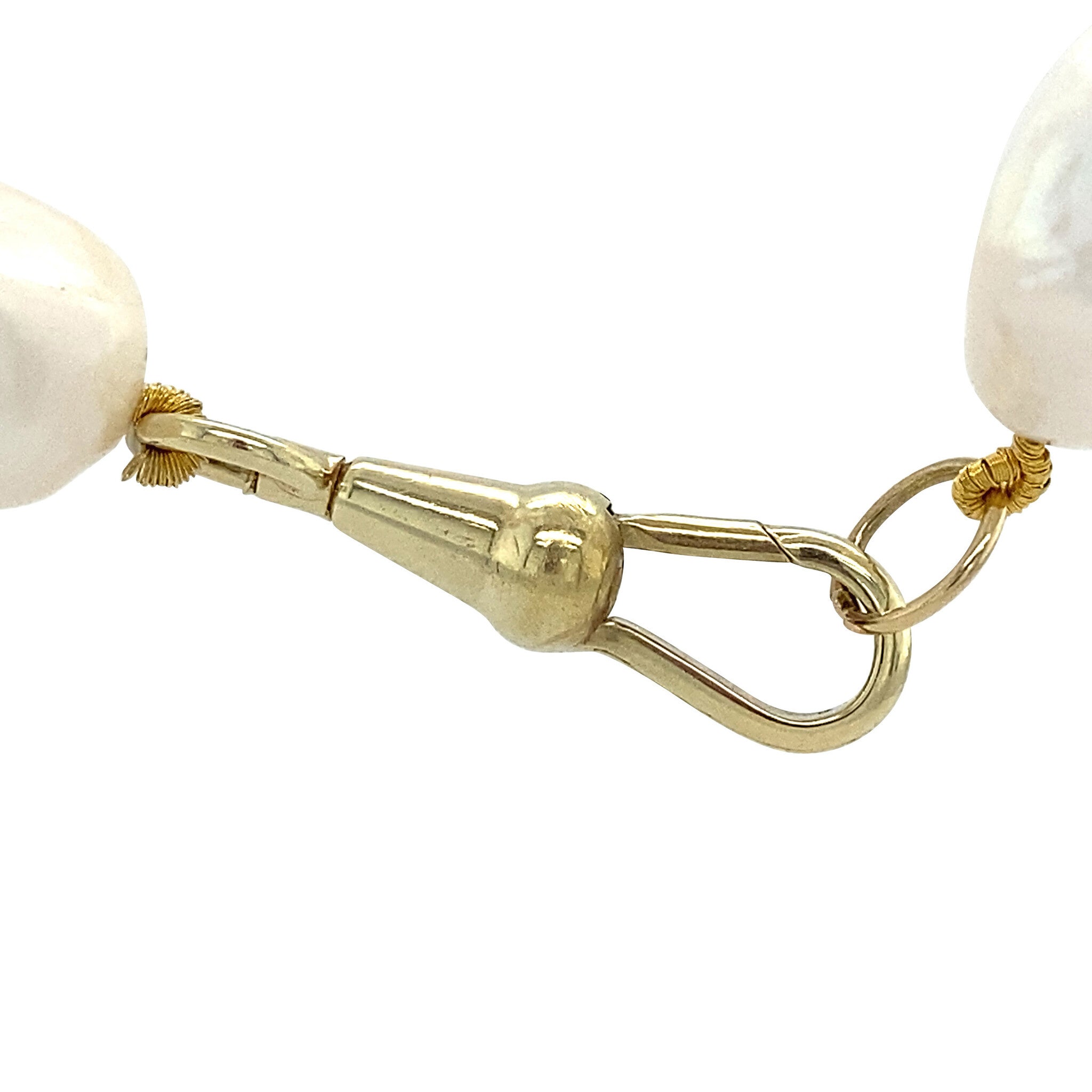 Parel collier met gouden sluiting 14 krt