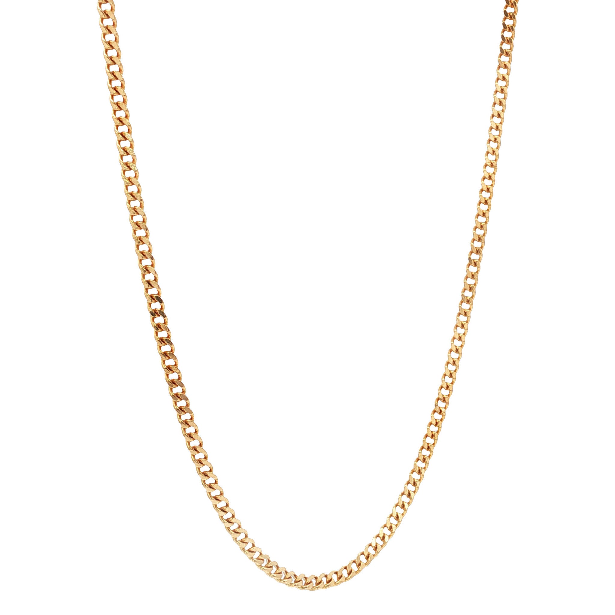 Gold vintage gourmet length necklace 14 kt