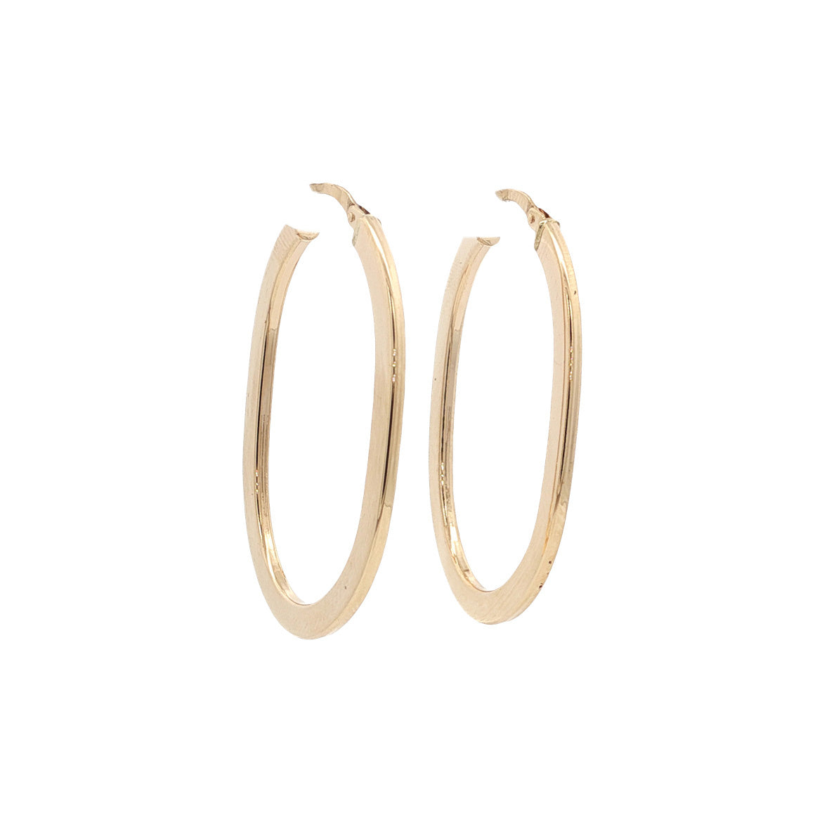 Gladde vintage oorringen 9 kt