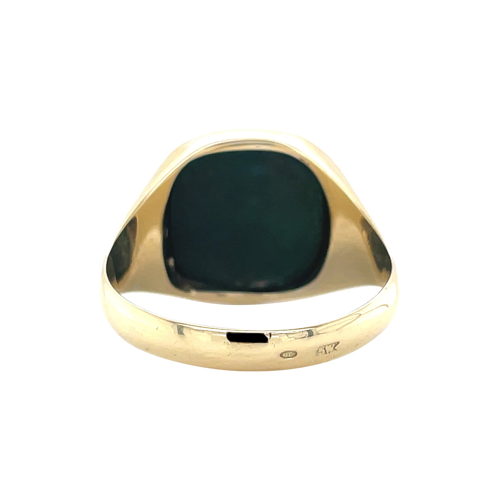 Vintage 14 kt gold signet ring with bloodstone
