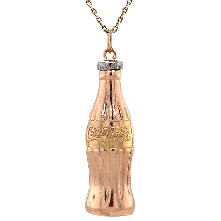 Gouden vintage Coca Cola hanger 14 krt