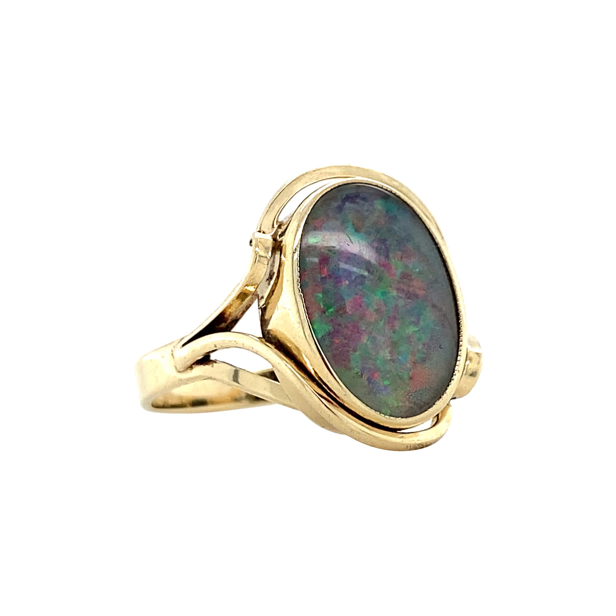 Ring with opal triplet 9 kt