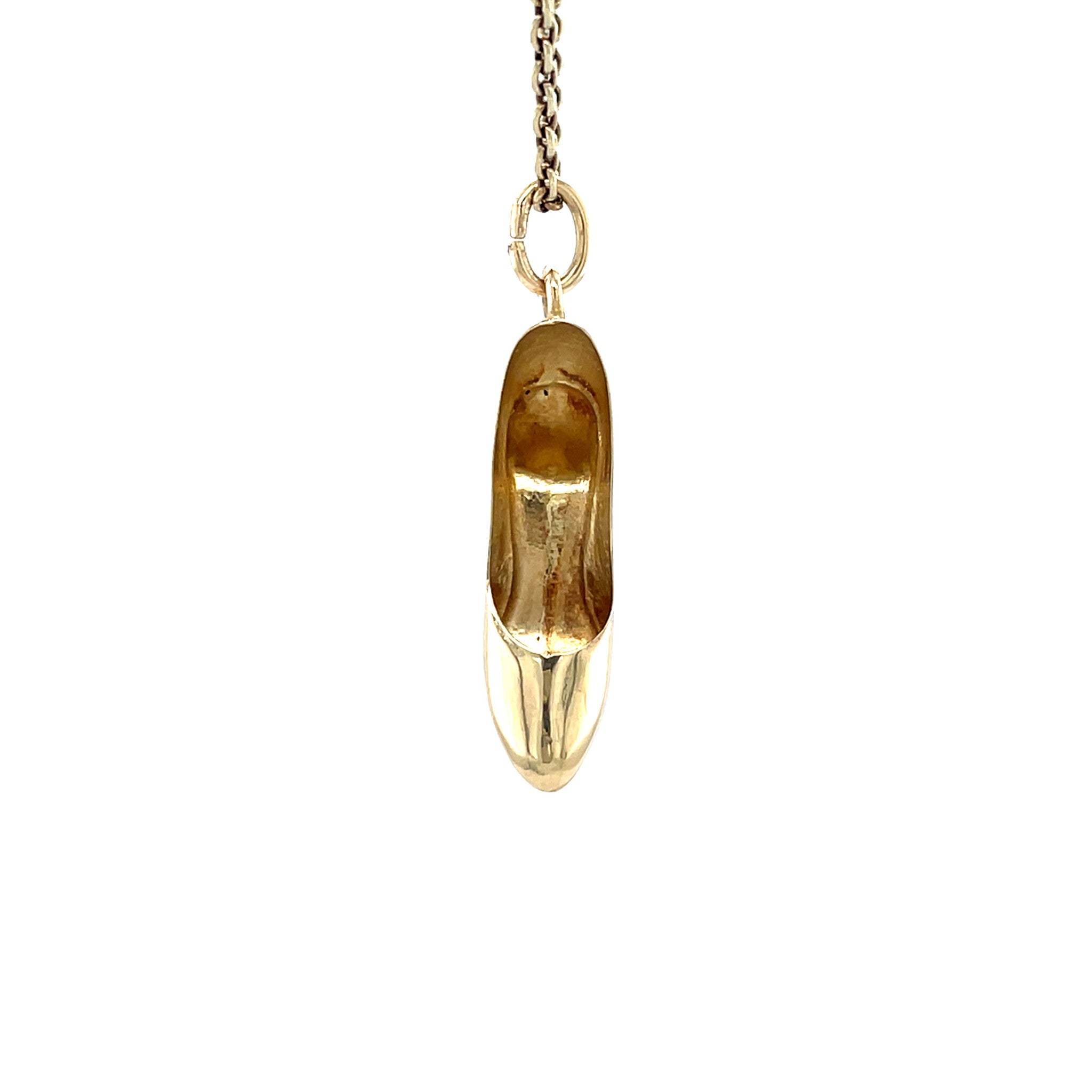 Gouden vintage hak hanger 14 krt