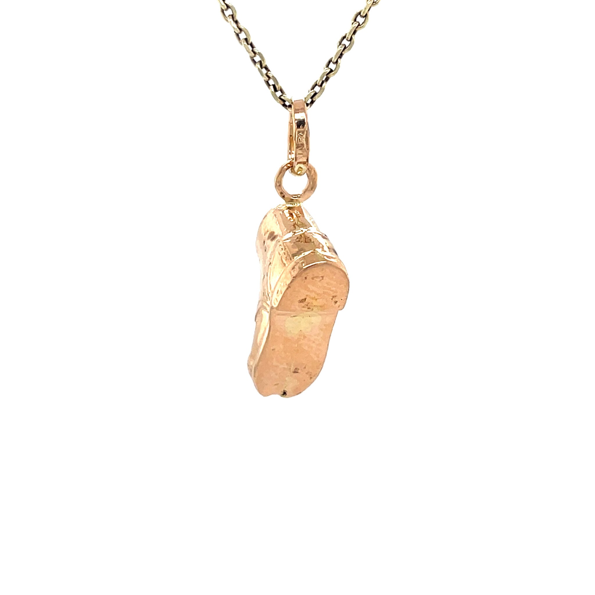 Rosé-gold vintage shoe pendant 18 kt