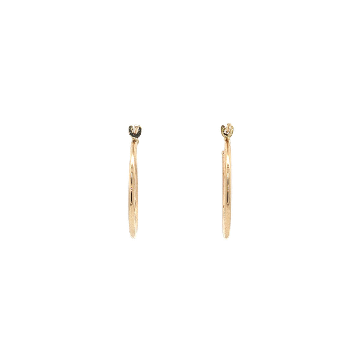 Gladde vintage oorringen 9 kt