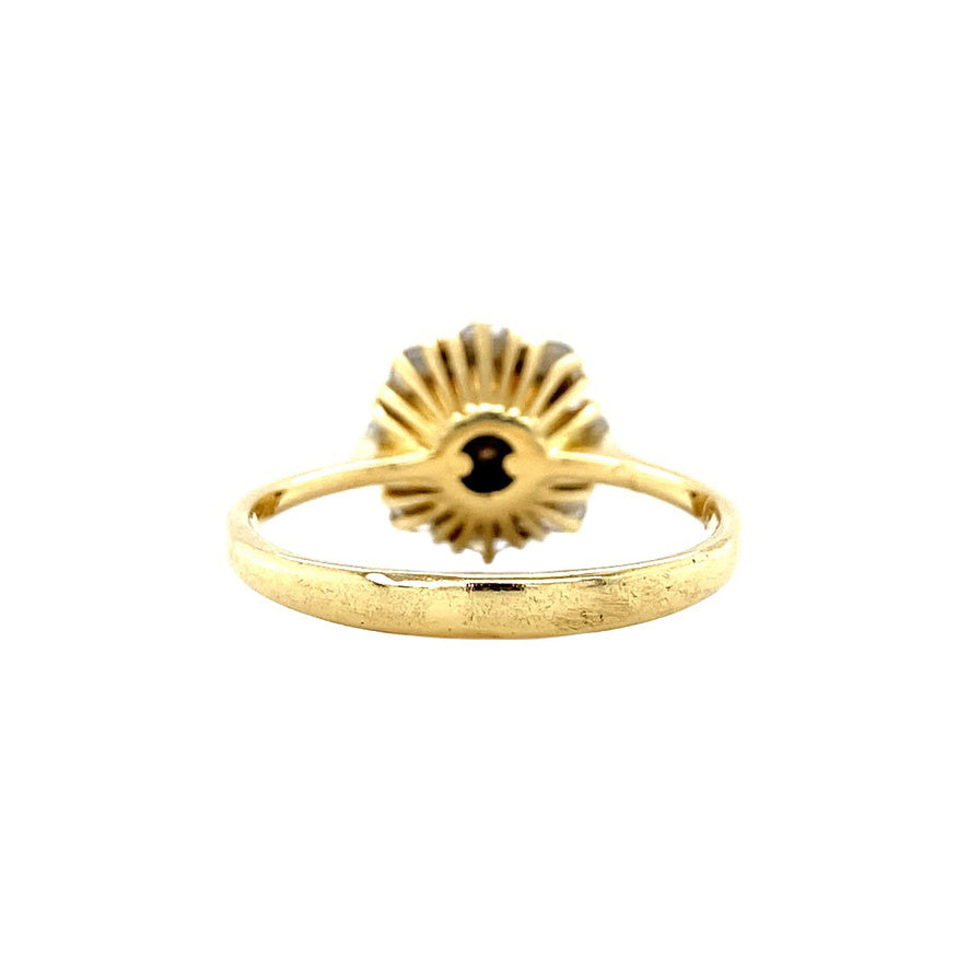 Gouden entourage ring met diamant 18 krt