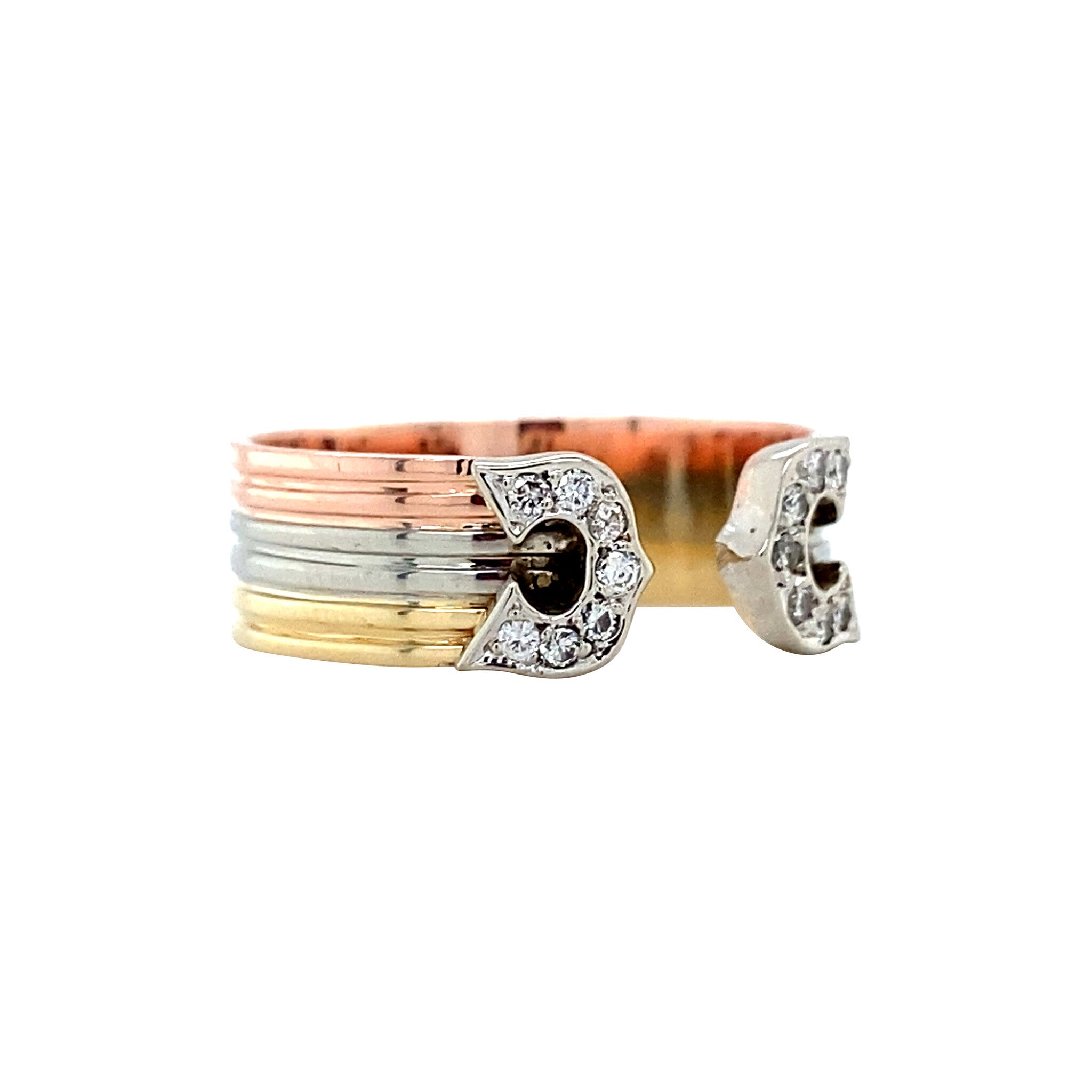 Gouden ring met diamant 14 krt