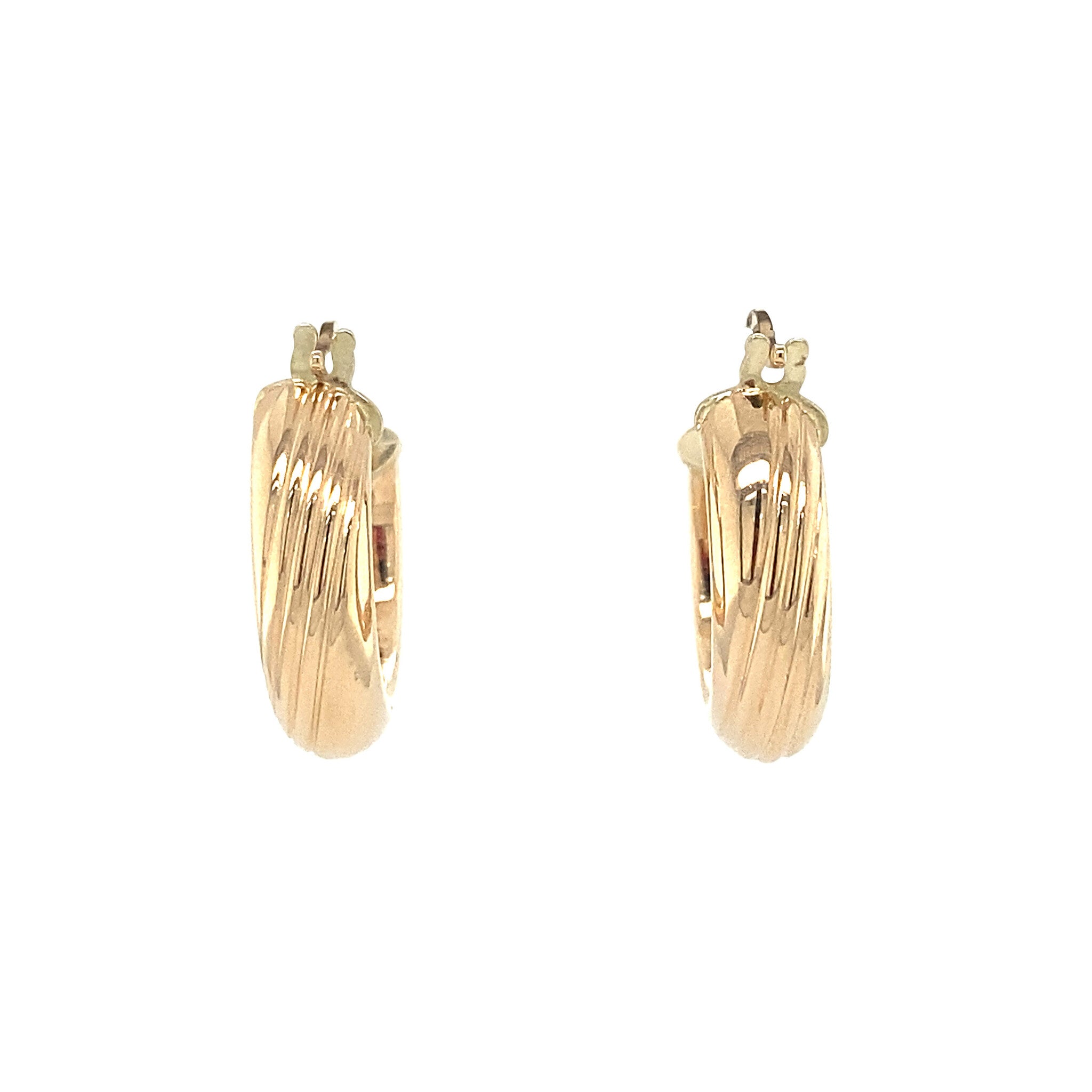 Fancy 14 kt gold earrings