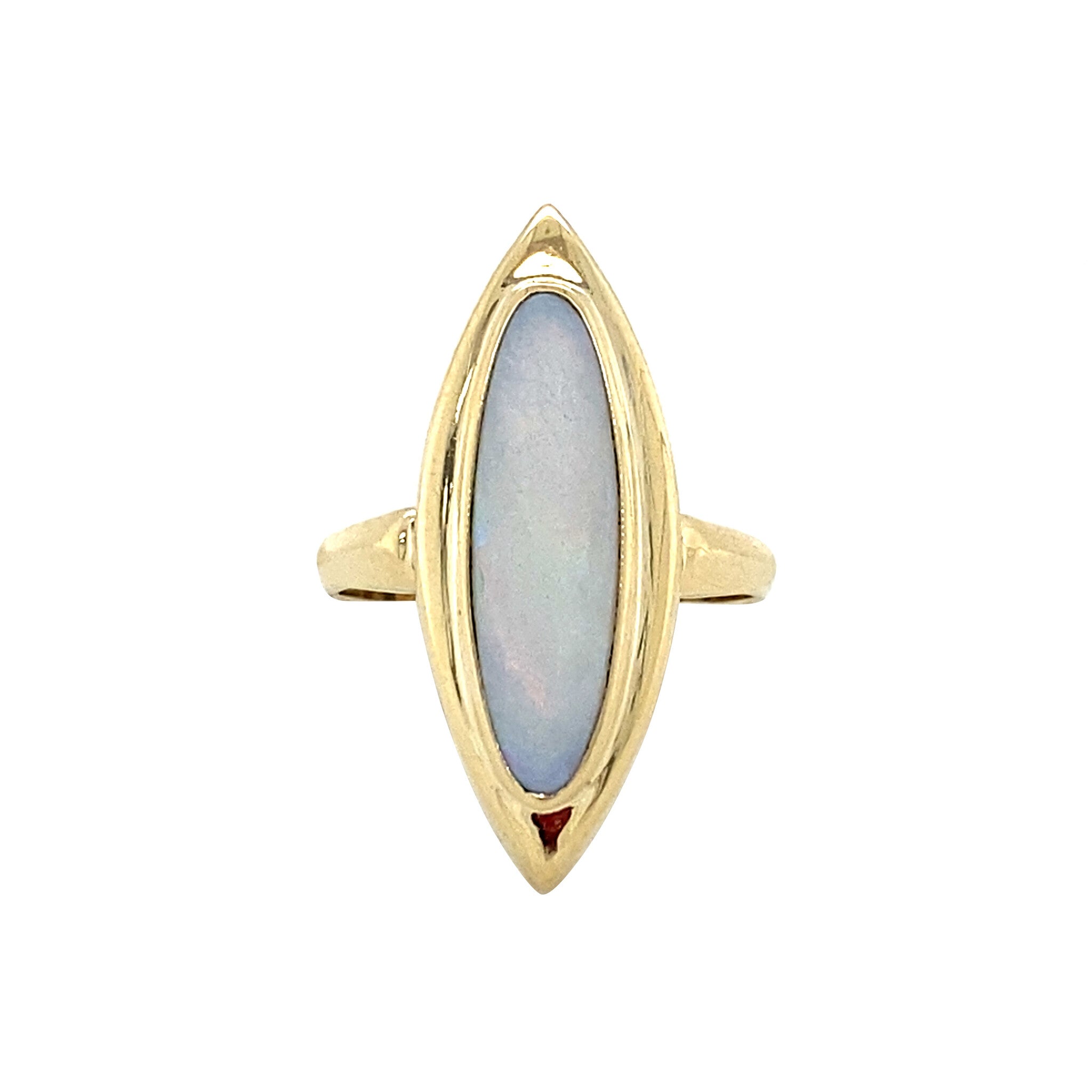 Vintage gold ring with opal, 14 kt