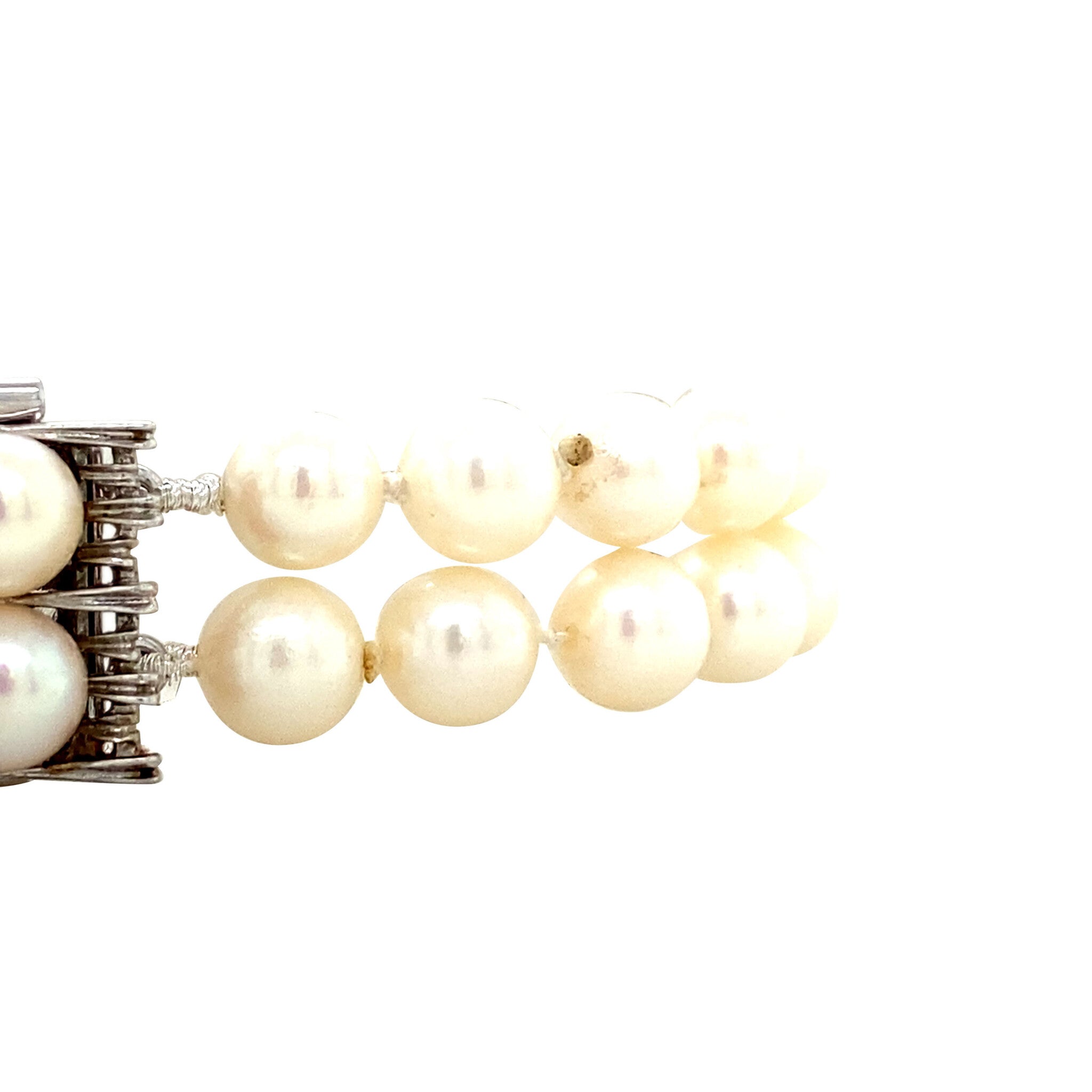 Vintage parel armband met sluiting 12 krt