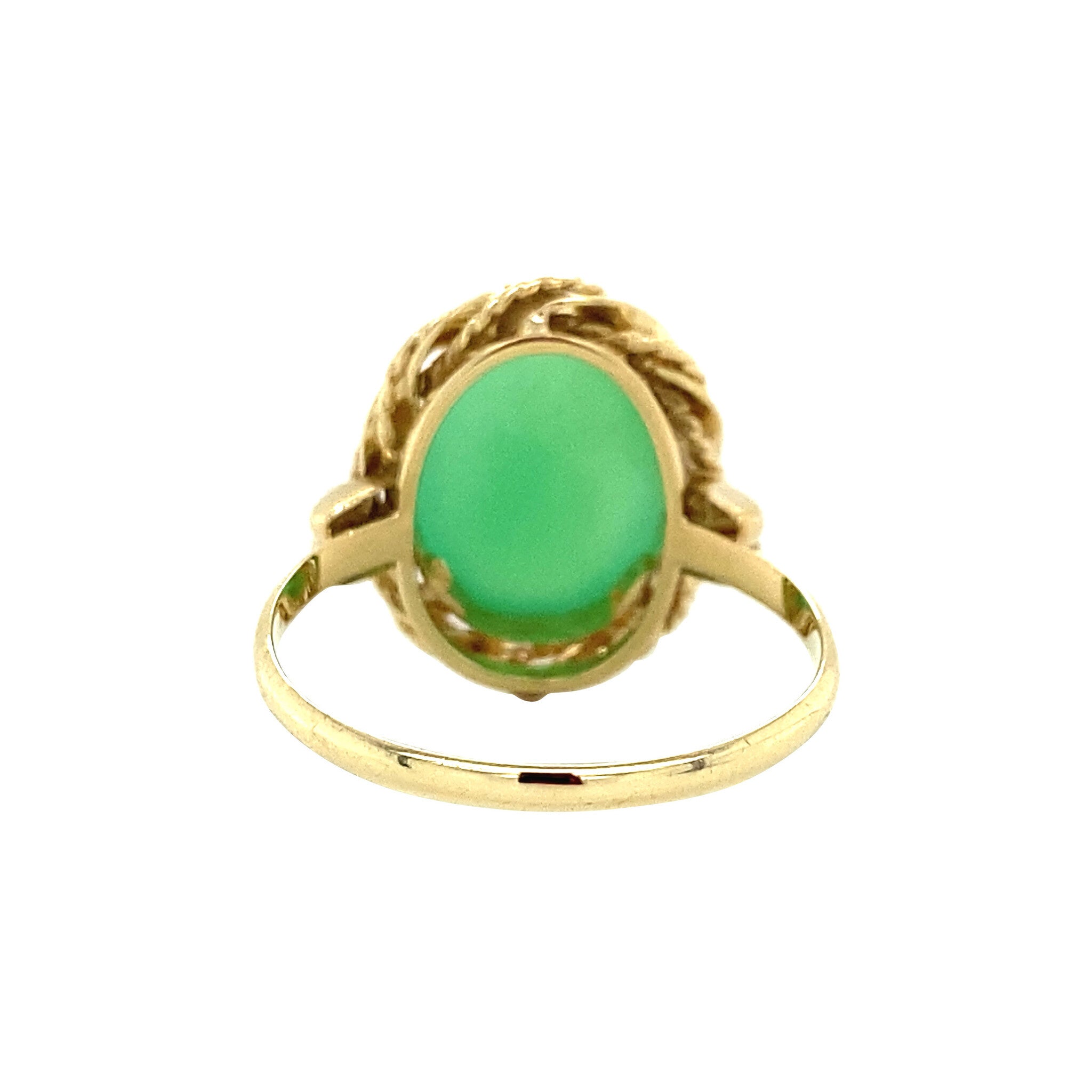 Gold ring with aventurine 14 kt