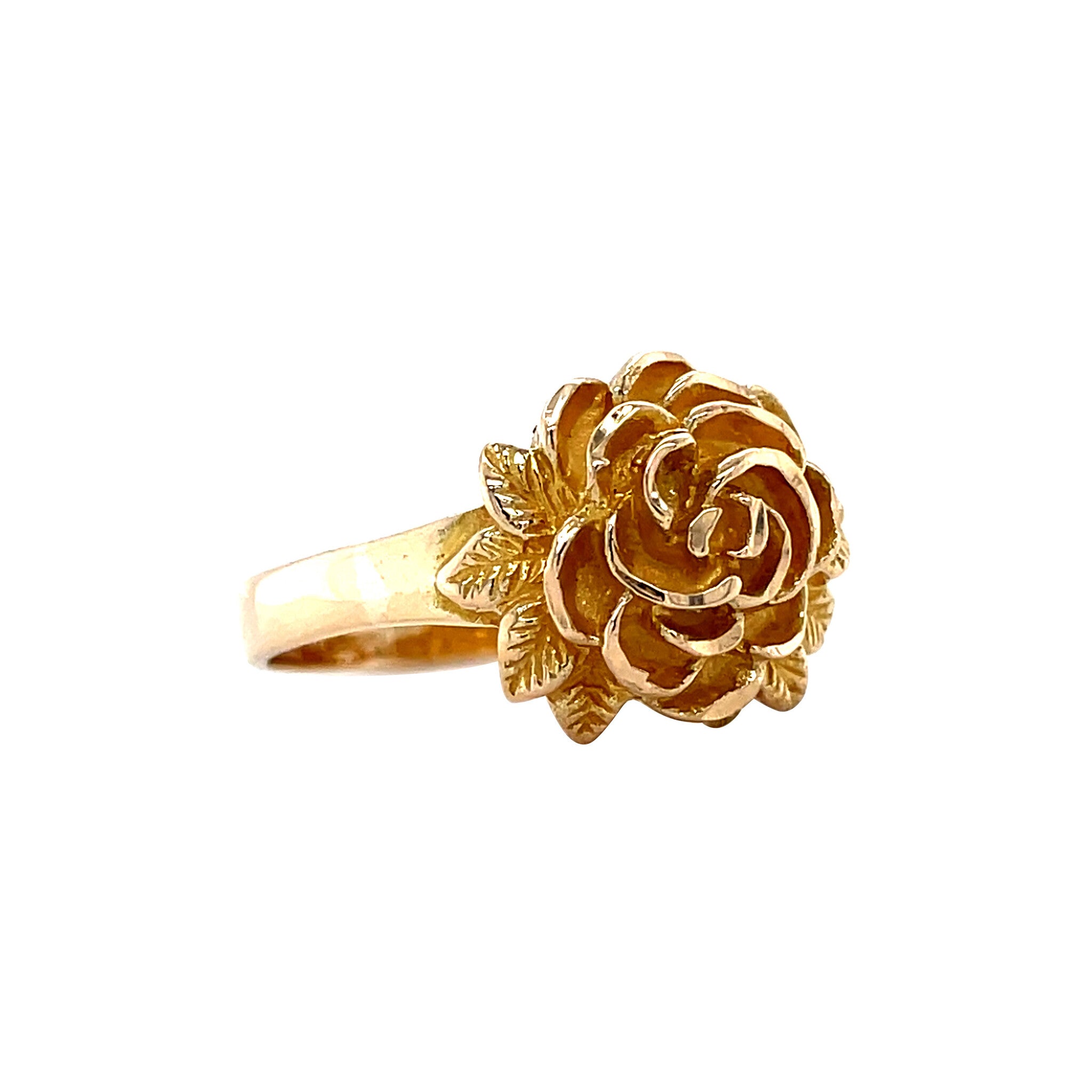 Vintage gold rose ring 14 kt