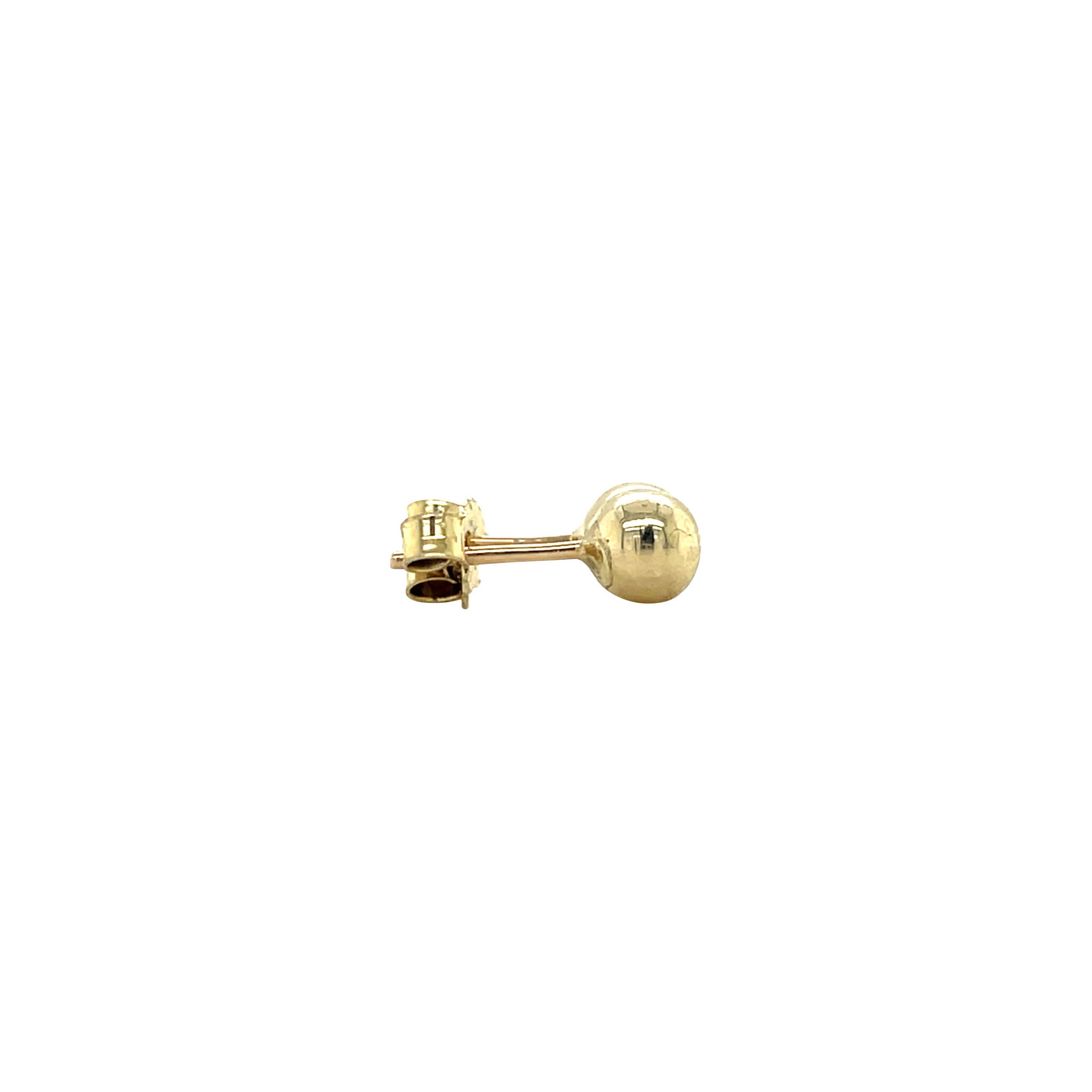 Vintage gold ball stud earrings 14 kt