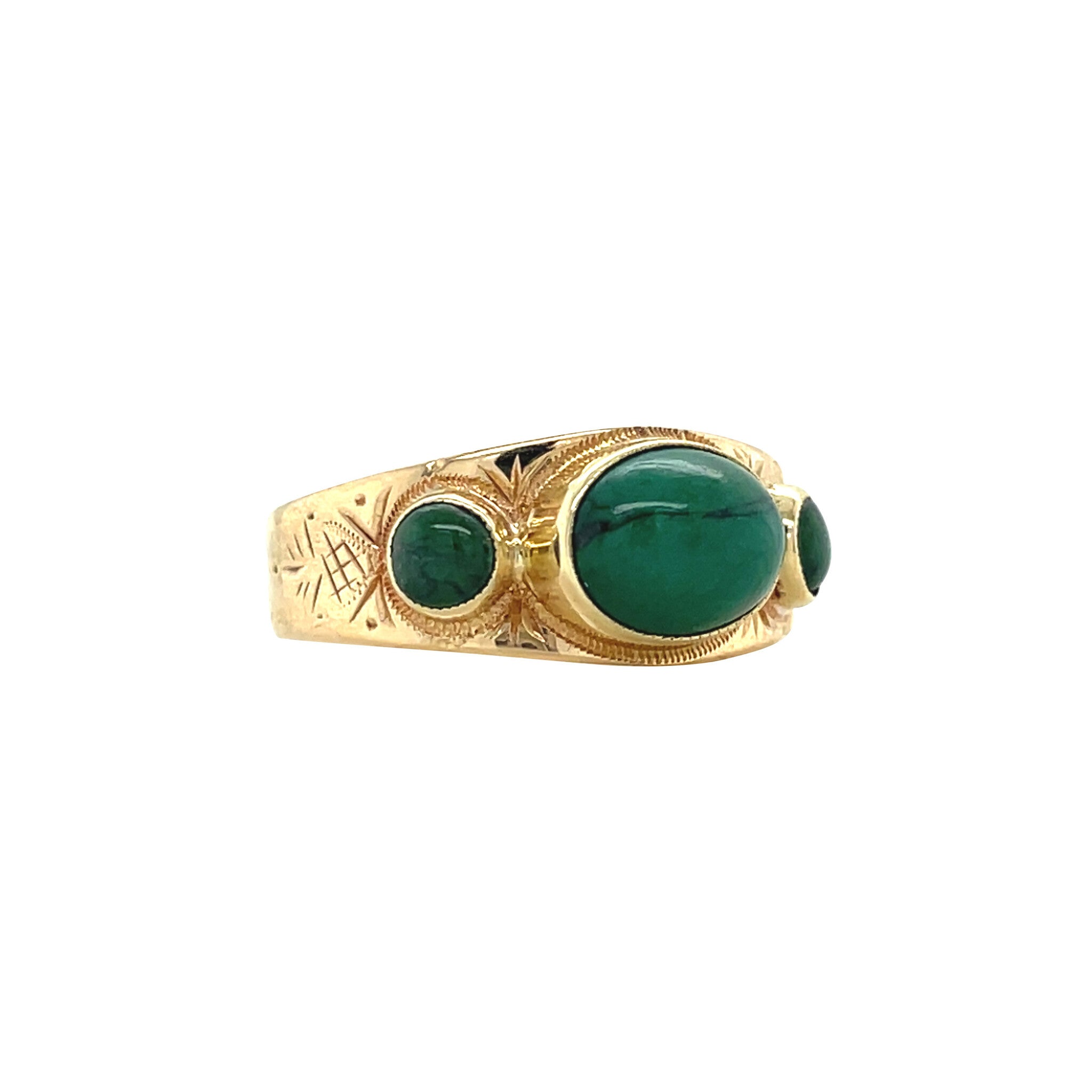 Vintage 14 kt gold ring with turquoise