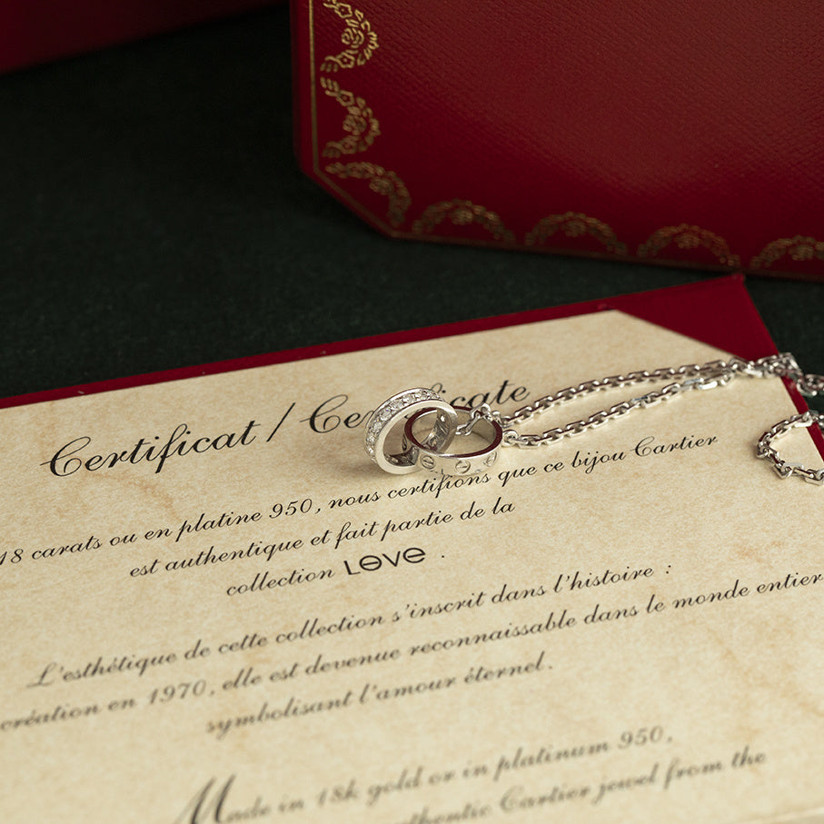 Witgouden Cartier LOVE-hanger collier 18 kt