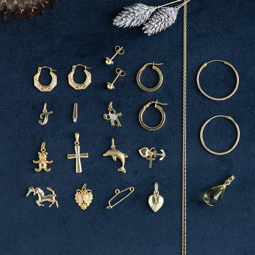 Gouden vintage hanger met prasioliet 14 krt