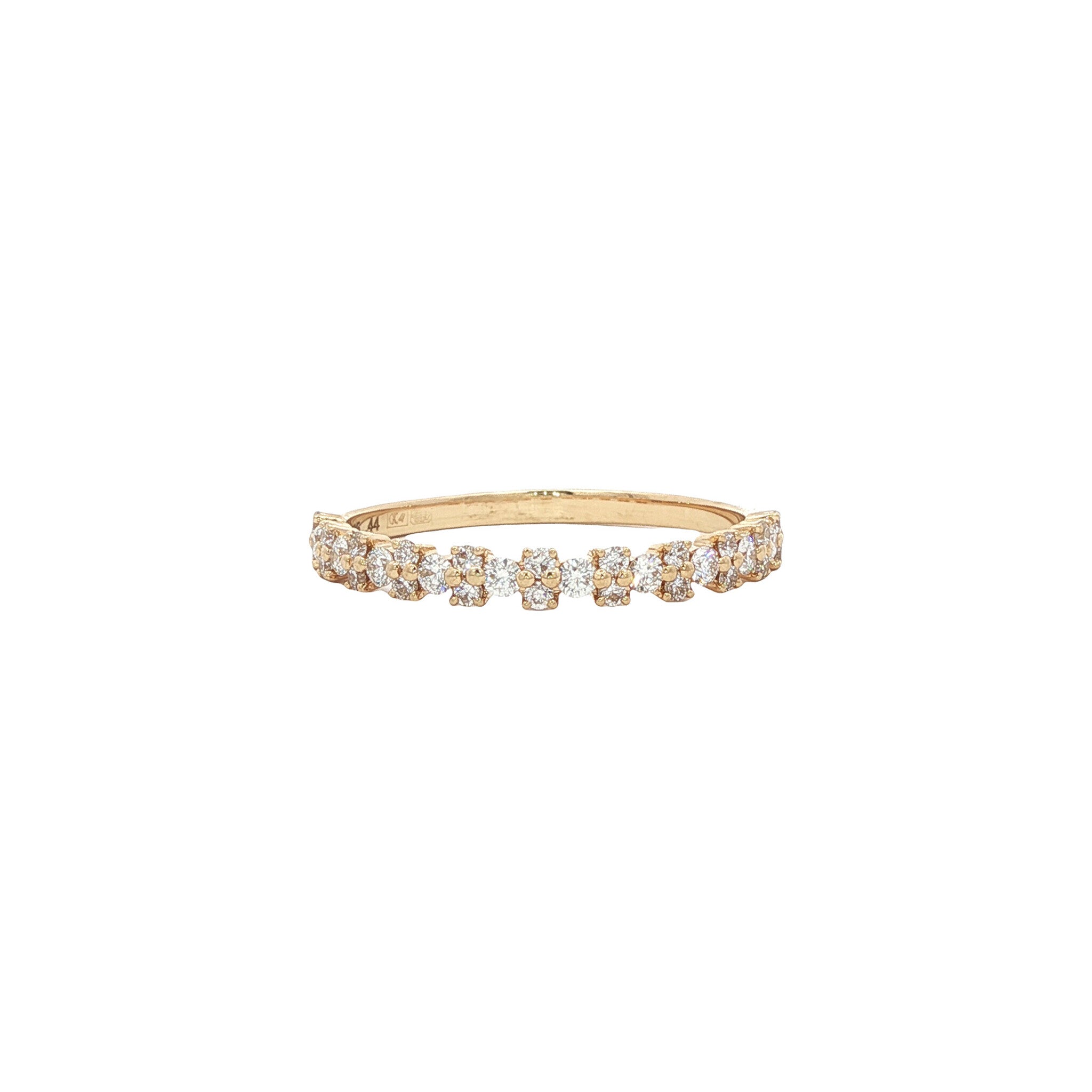 Gouden vintage ring met diamant 14 kt