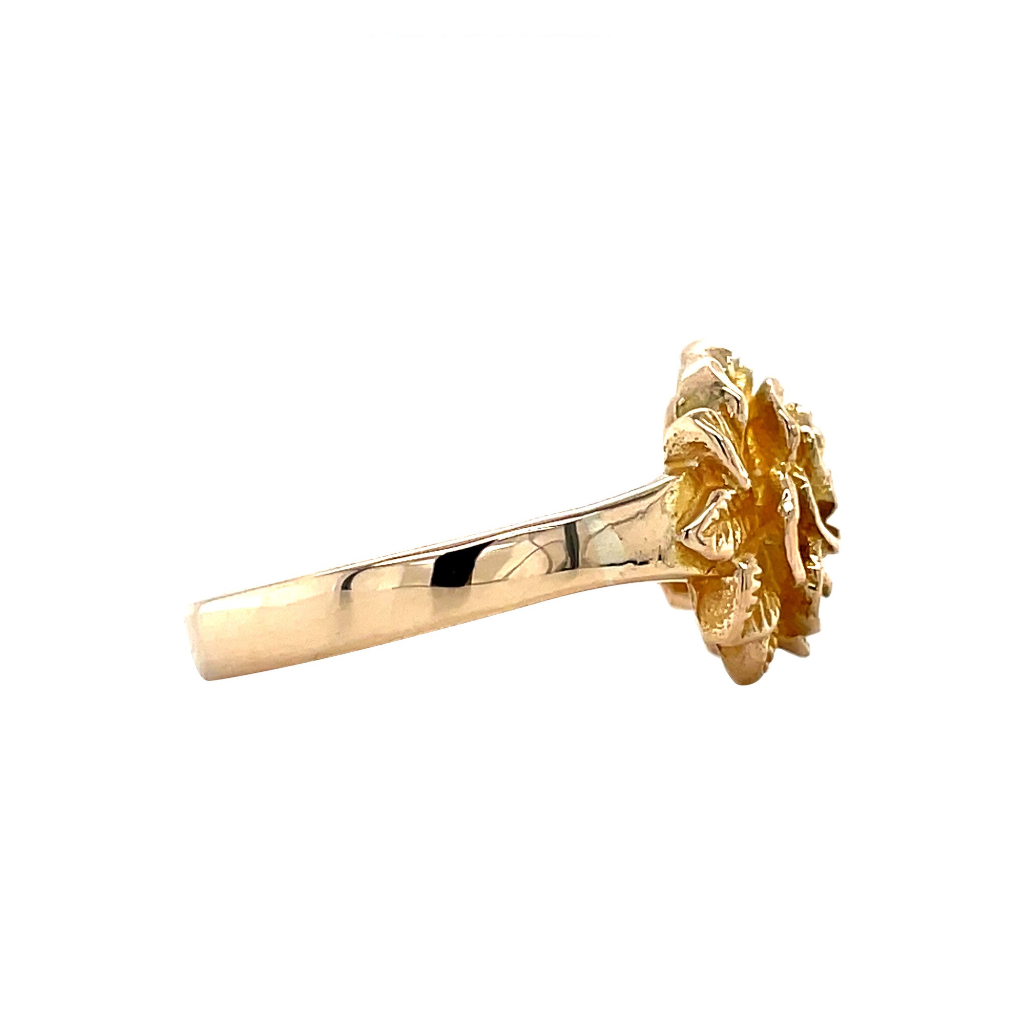 Vintage gold rose ring 14 kt