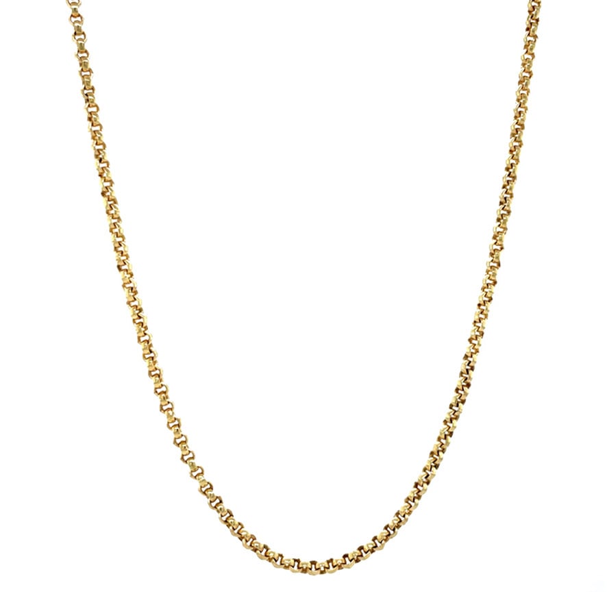 Gouden vintage jasseron collier 14 krt