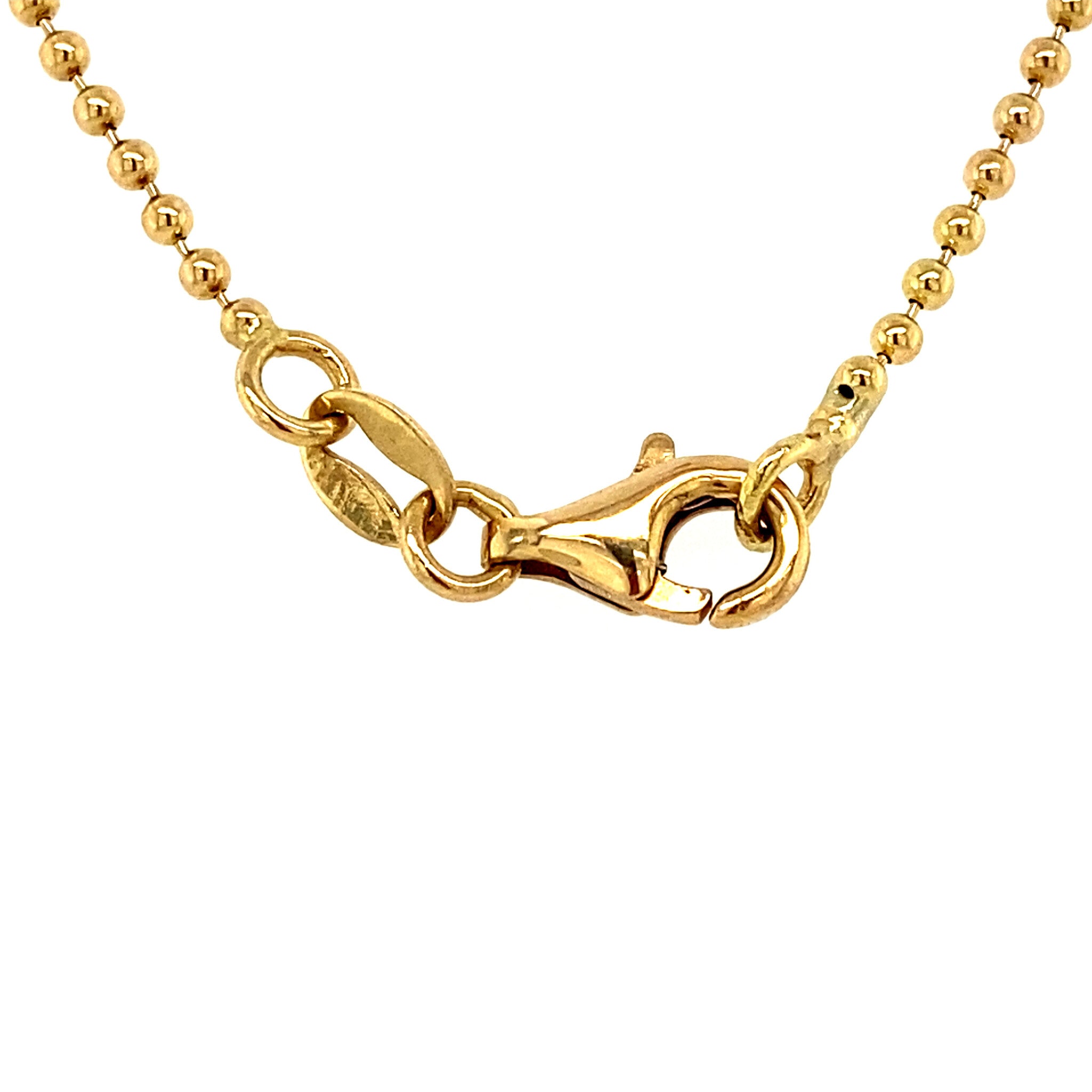 Gouden bolletjes collier 18 krt