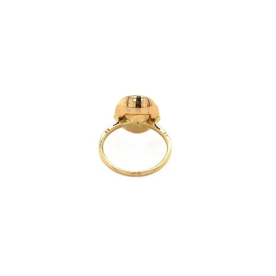 Rosegouden ring met opaal 18 krt
