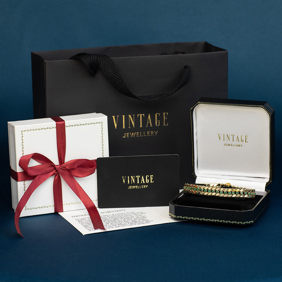 Gold vintage bangle with pearl 20 kt