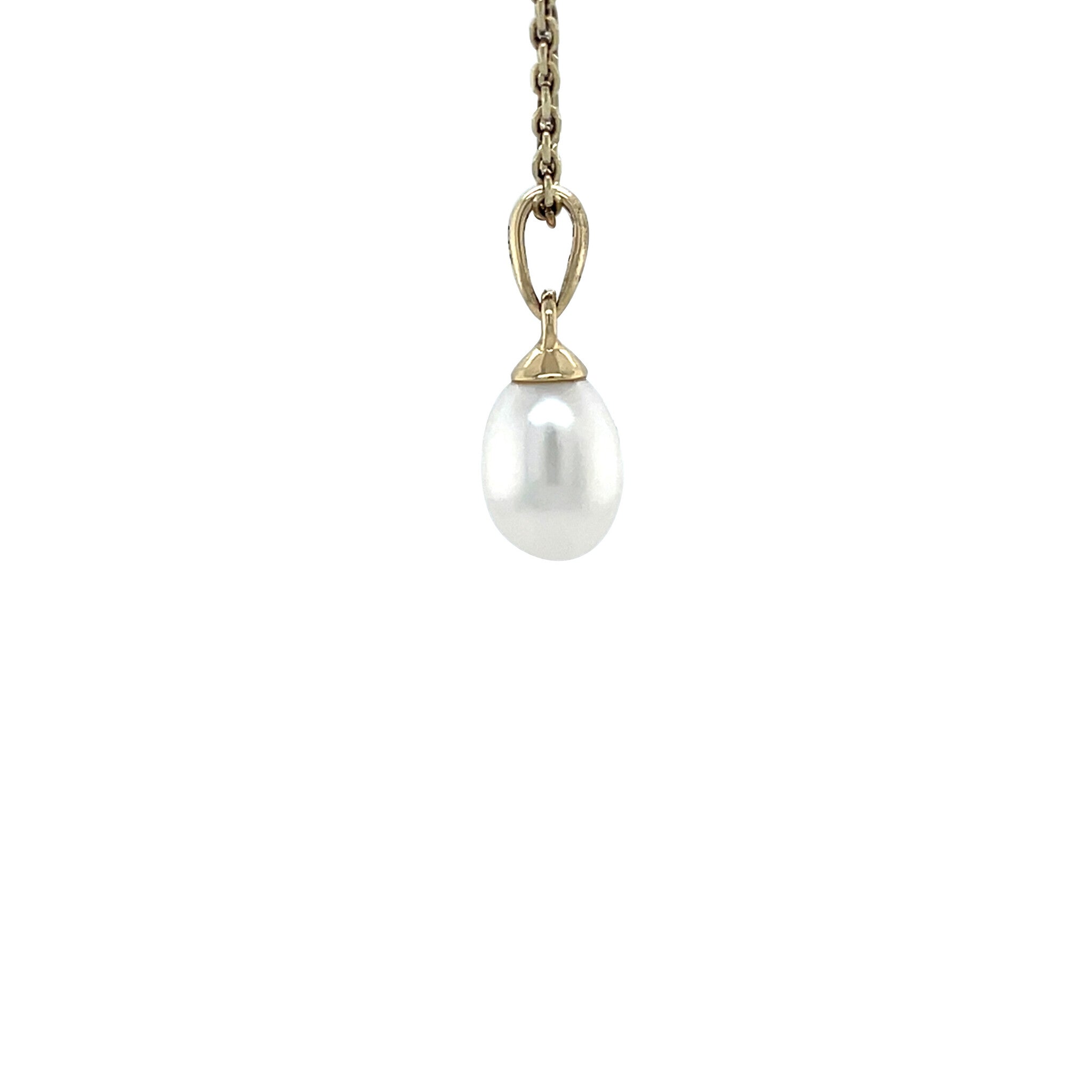 Vintage 14 kt gold pendant with pearl