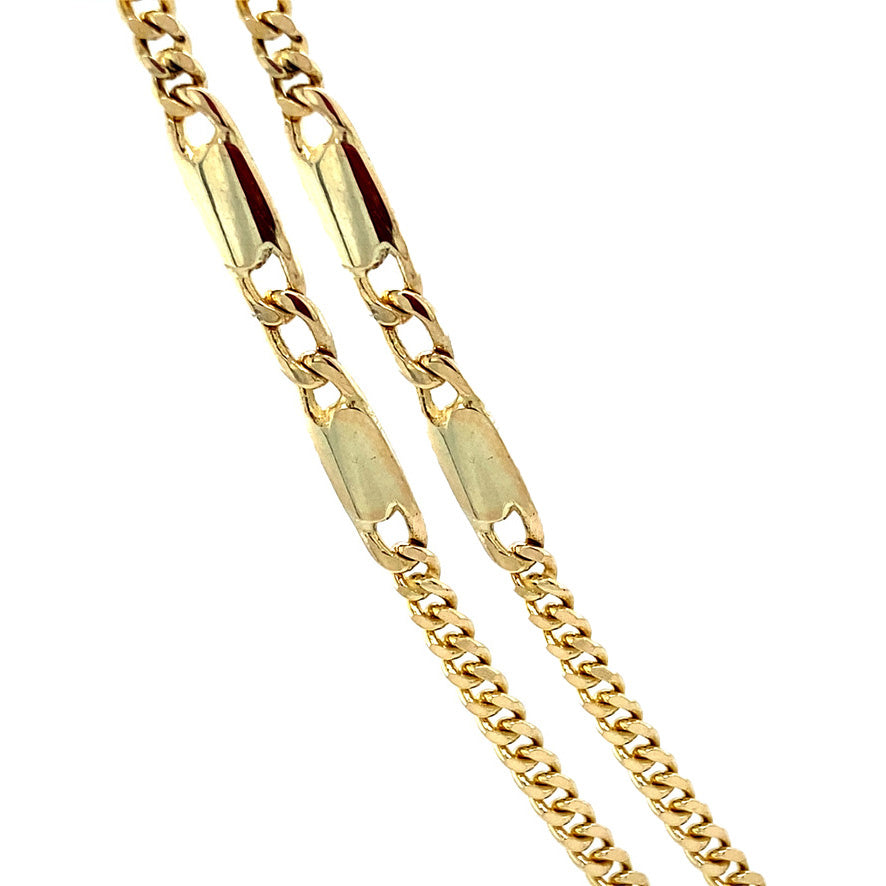 Gouden vintage fantasie collier 14 krt