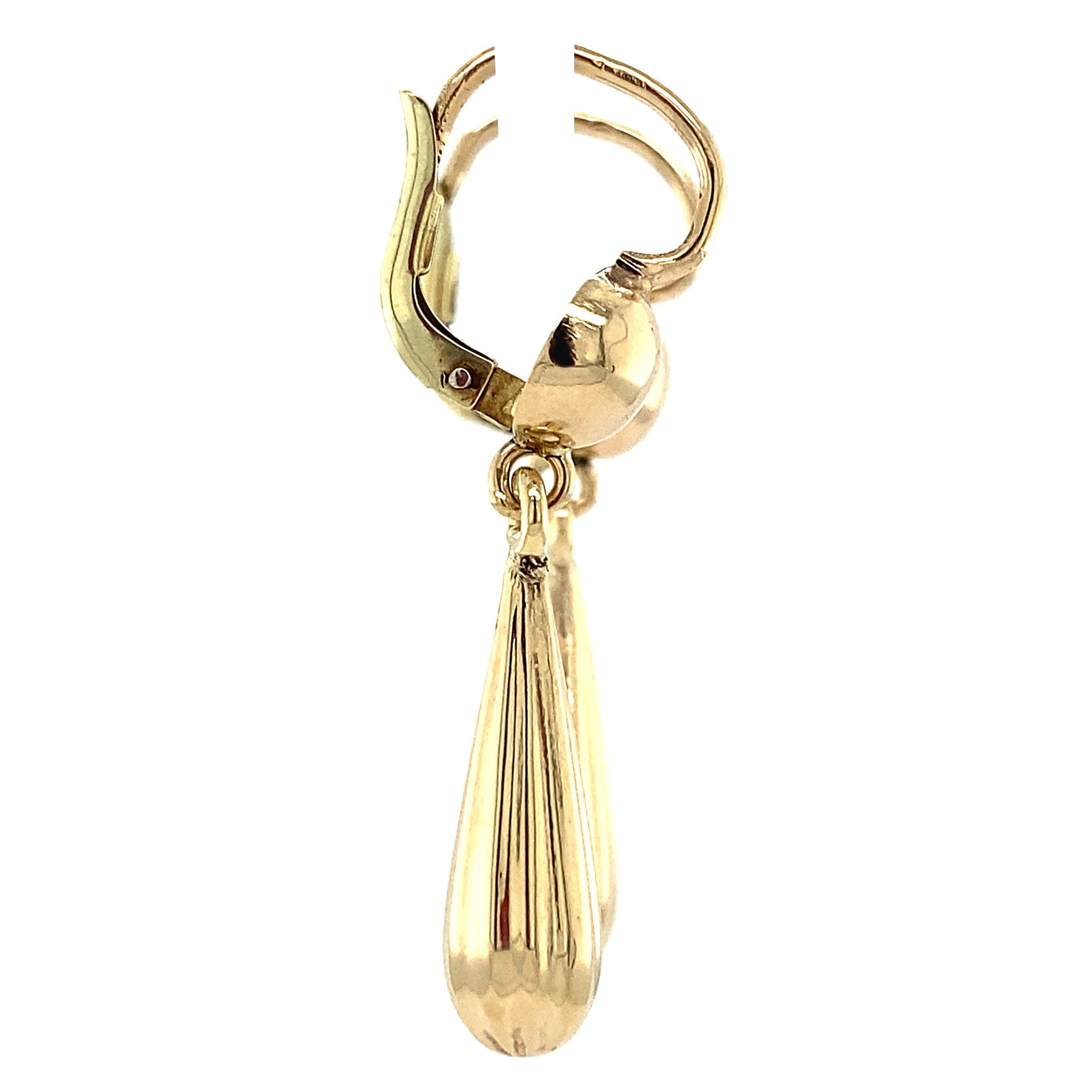 Gouden oorhangers fantasie 14 krt