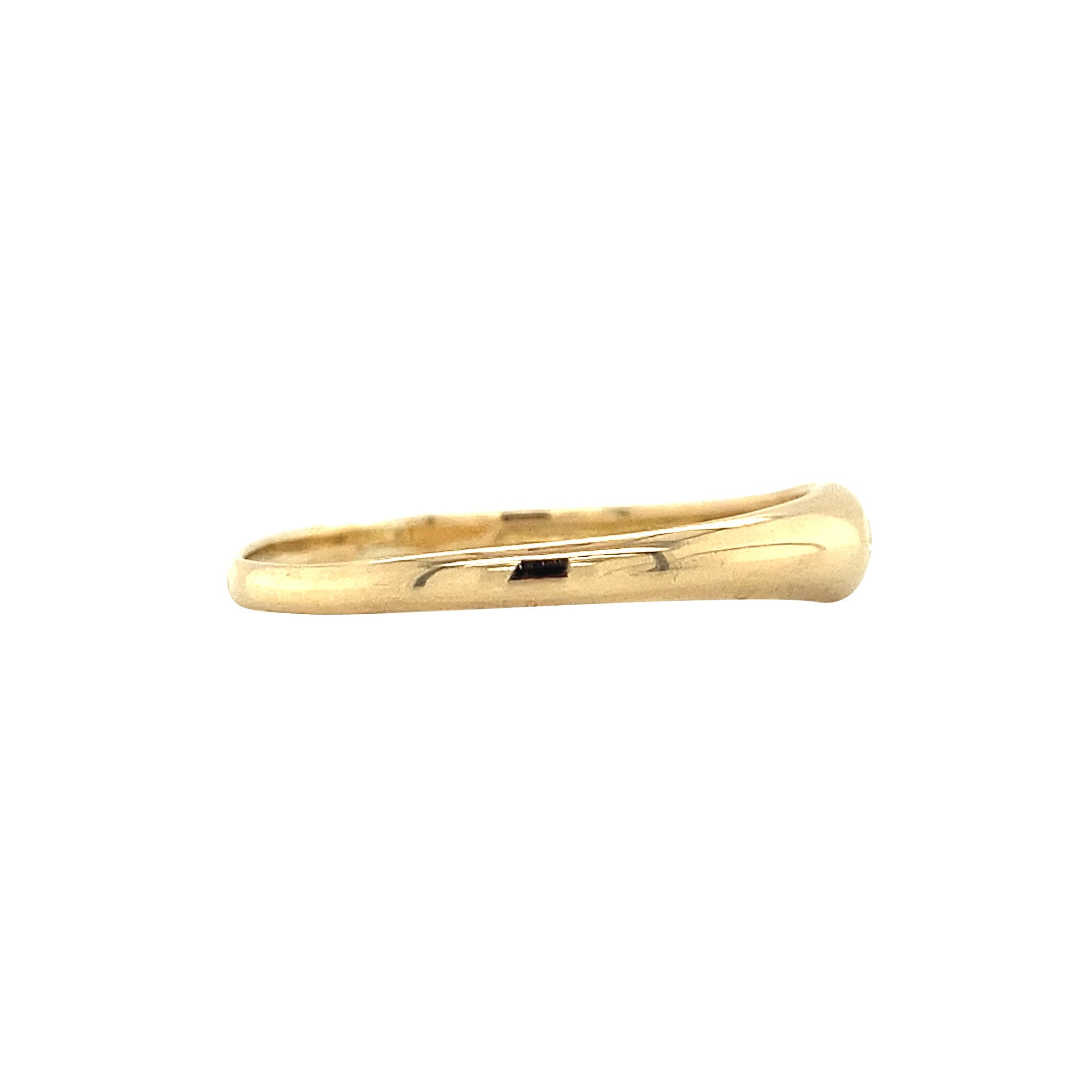 Gold English pin ring with diamonds 18 krt