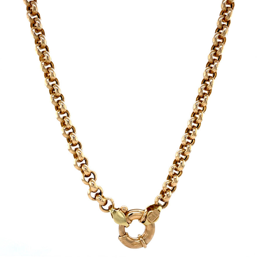 Vintage 14 kt gold jasseron necklace