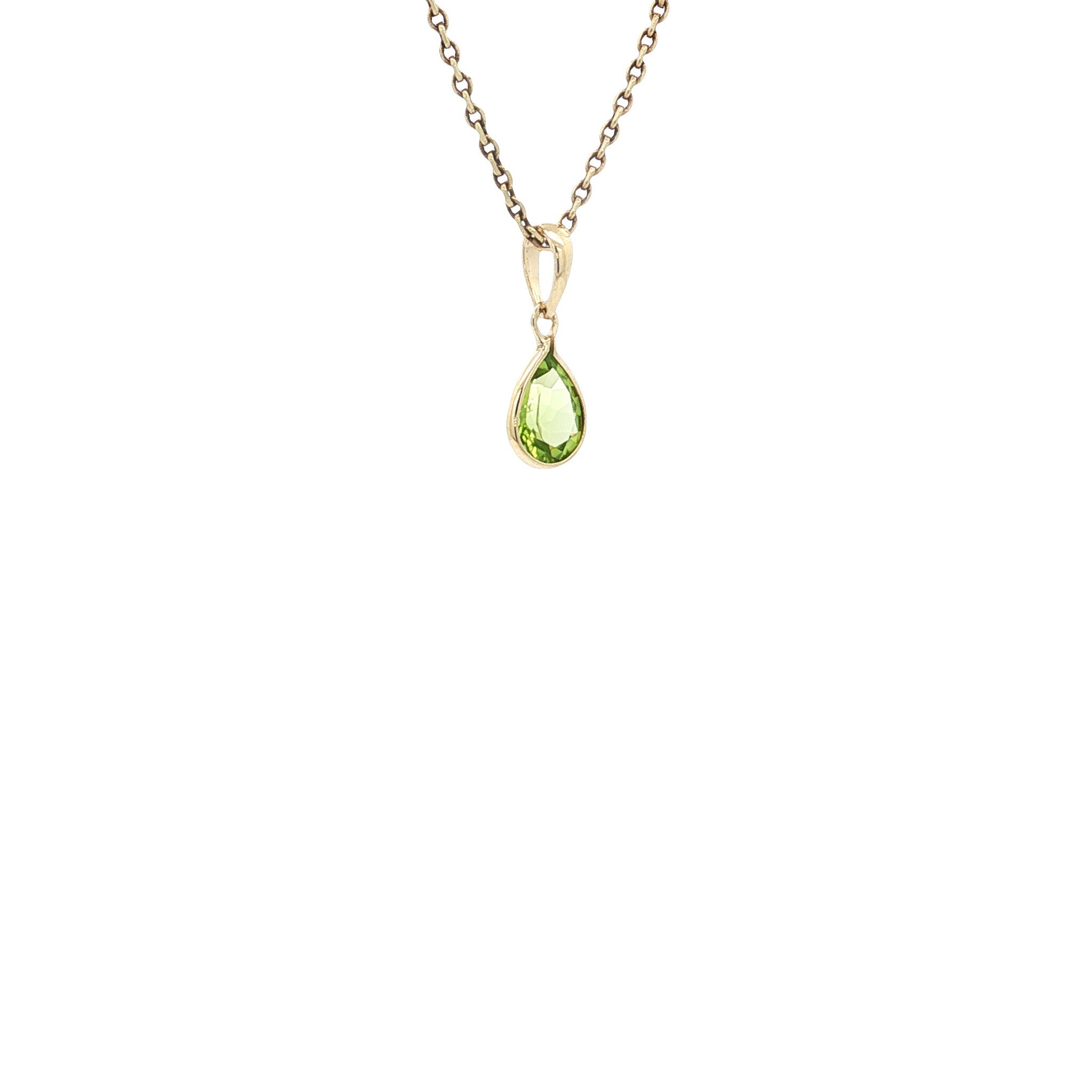 Pendant with peridot 9 kt