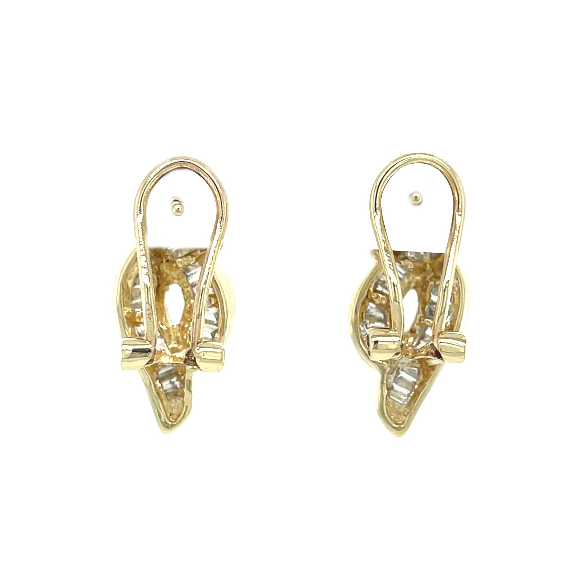 Vintage oorstekers met diamant 10 kt